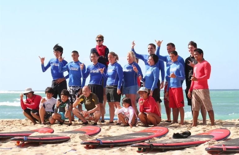 Hawaiian Fire Surf Lessons and Tour