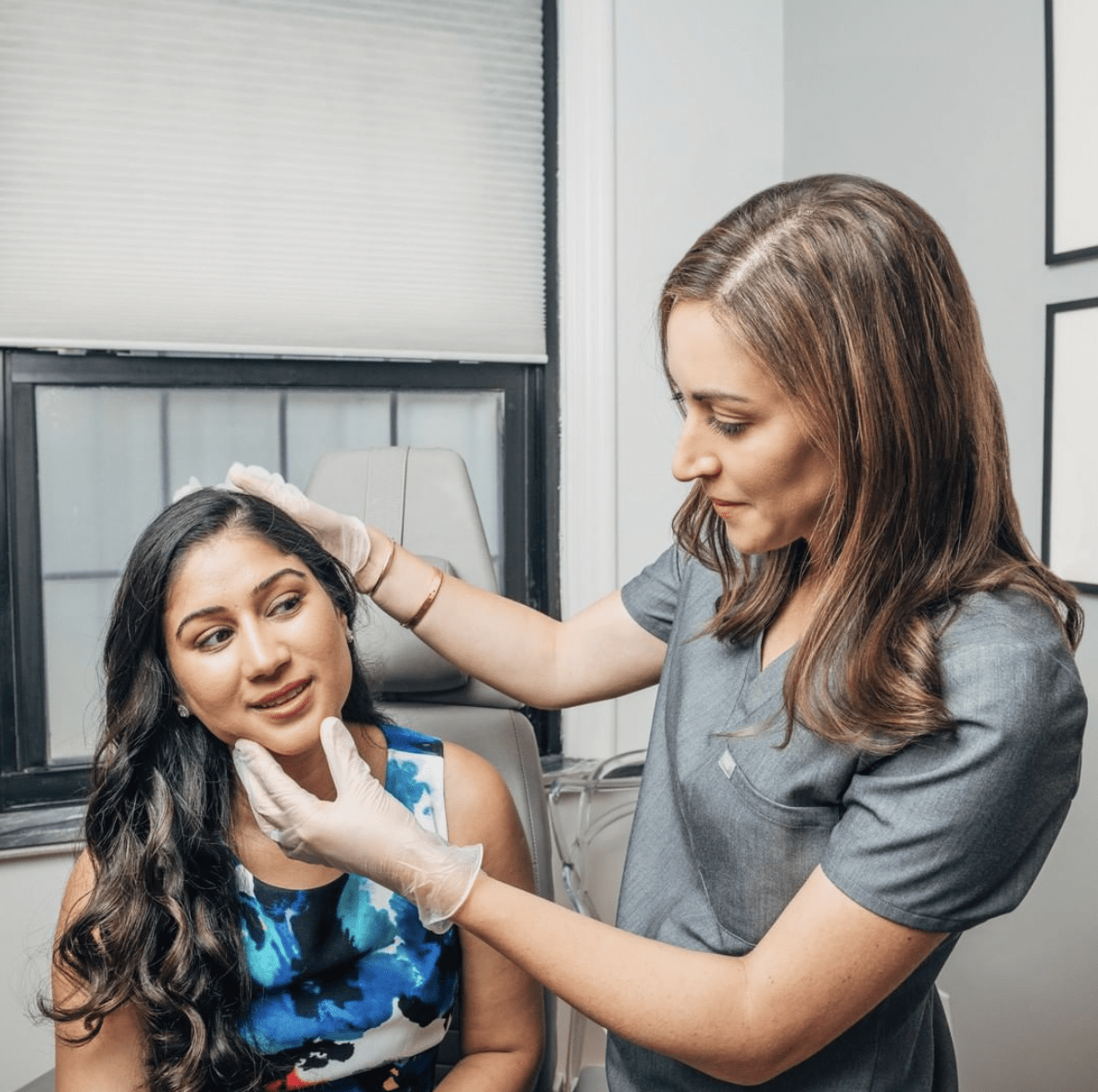 Dr. Rabach with a patient
