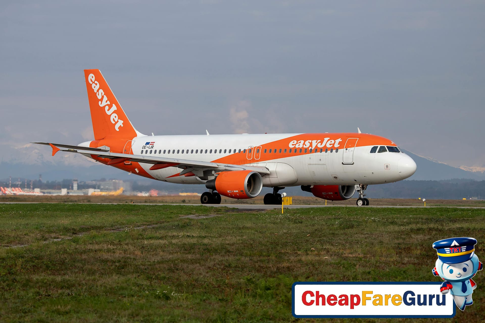 Airplane at a European airport