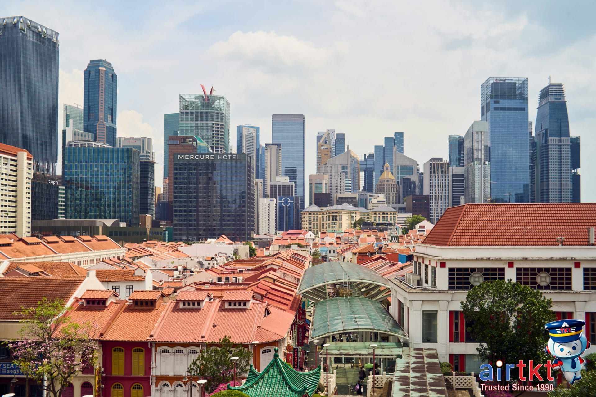 Map view showing hotel locations near business and tourist areas