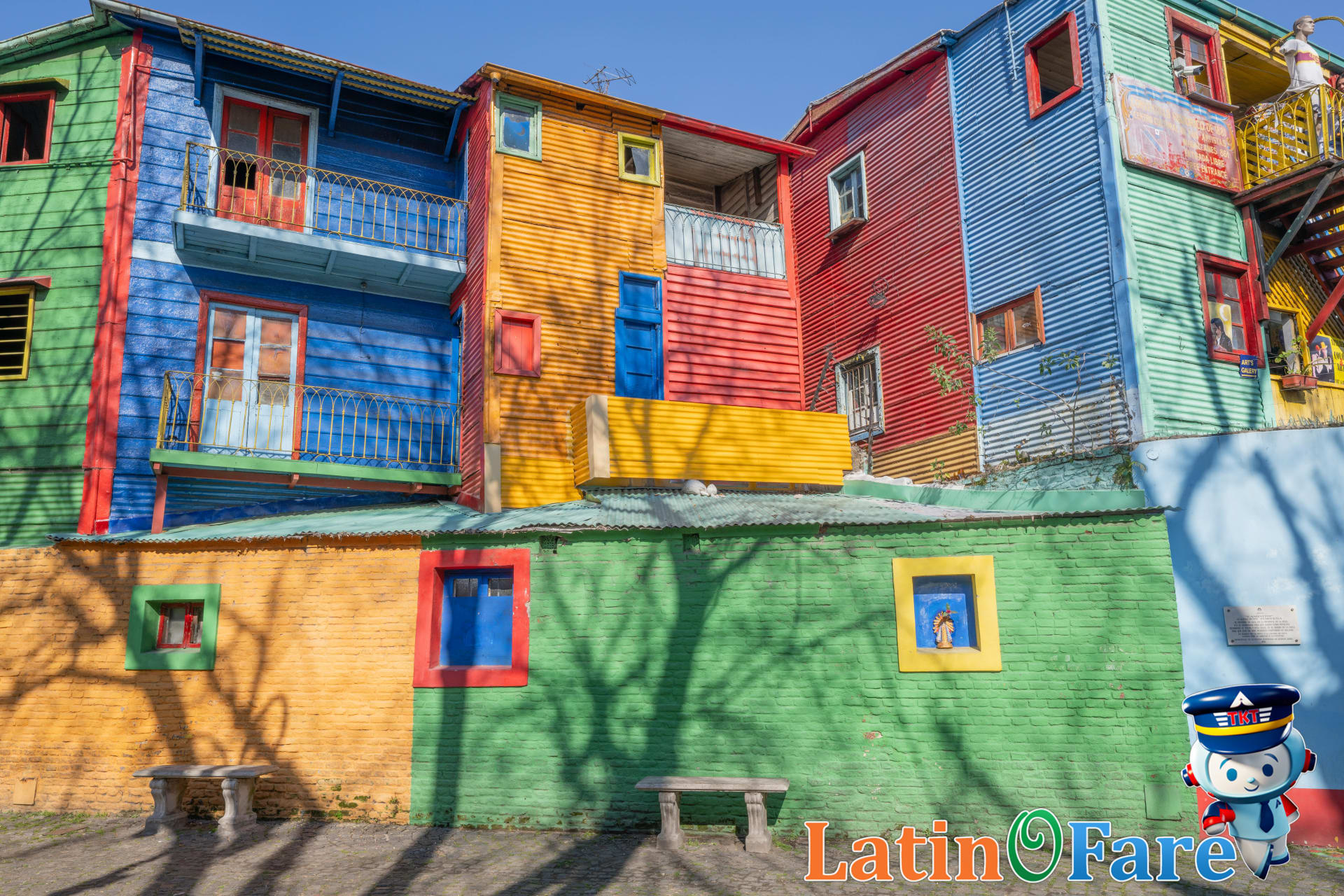 Colorful street view of Buenos Aires