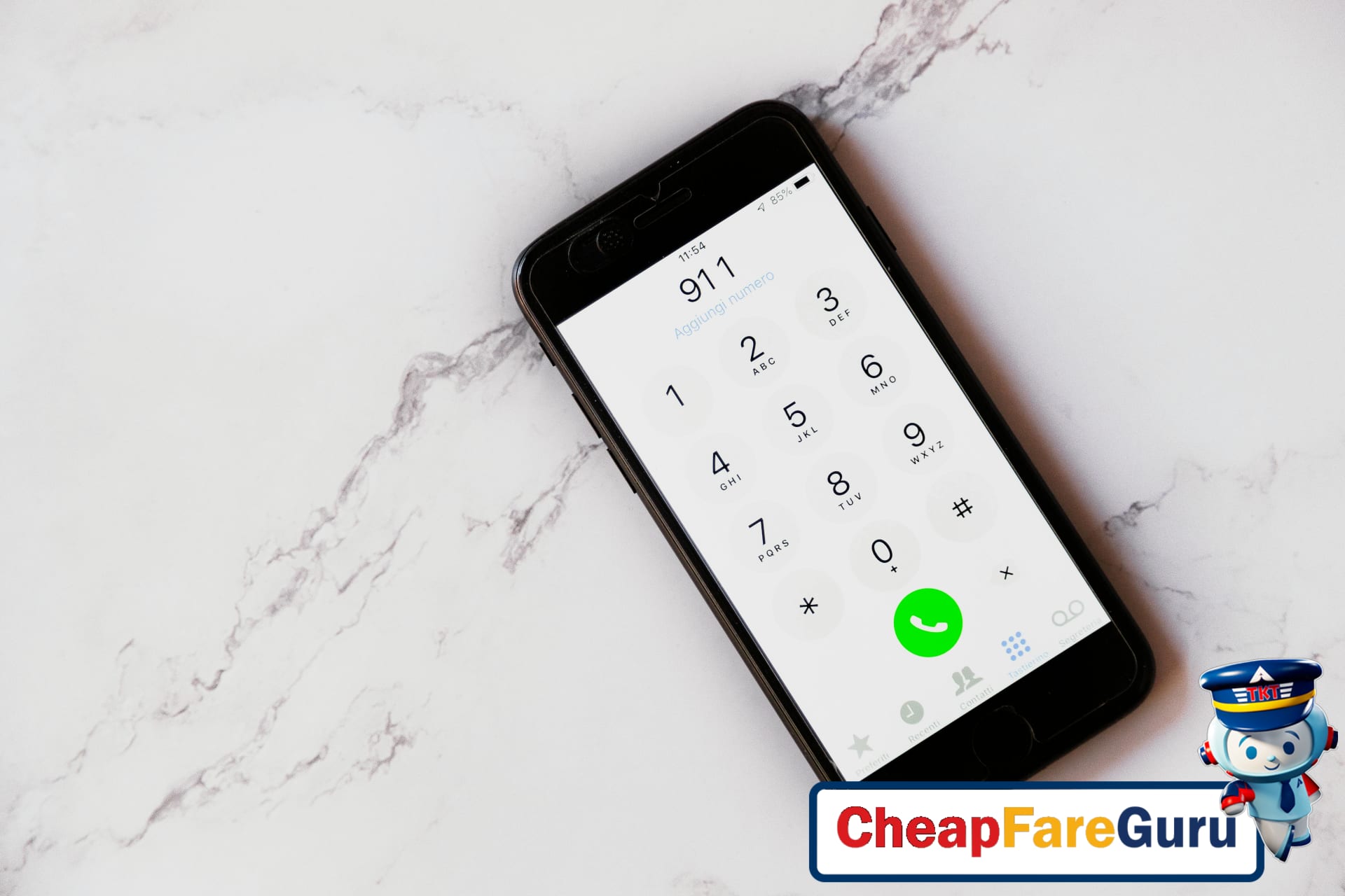 Traveler monitoring the news in an airport terminal