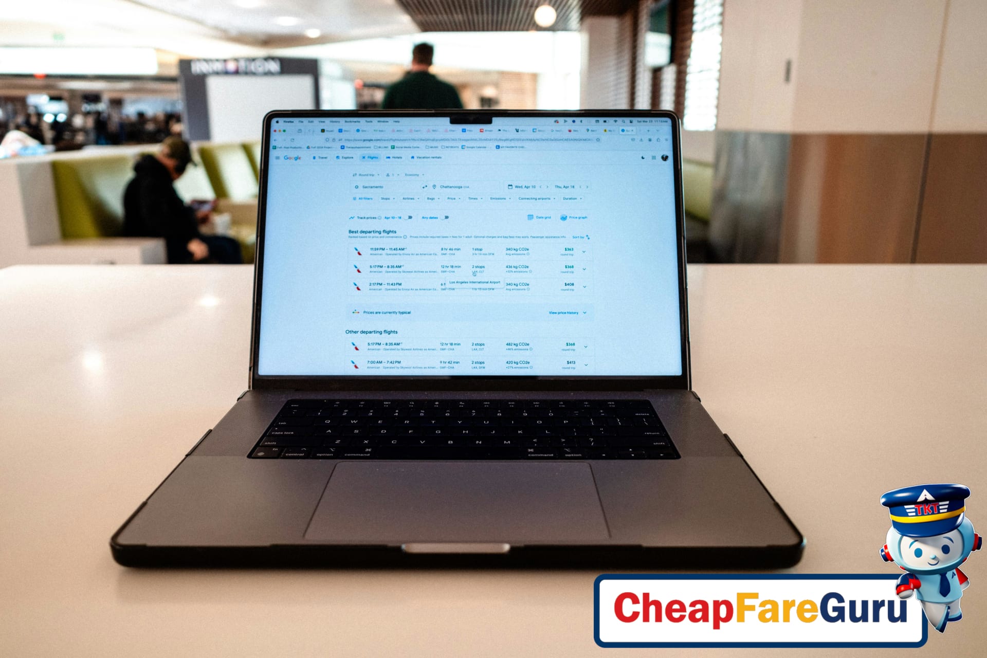 Monthly Europe airfare price trends chart