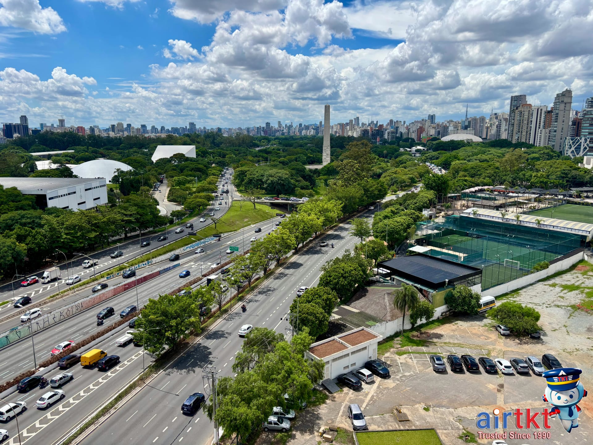São Paulo city view featuring Ibirapuera Park