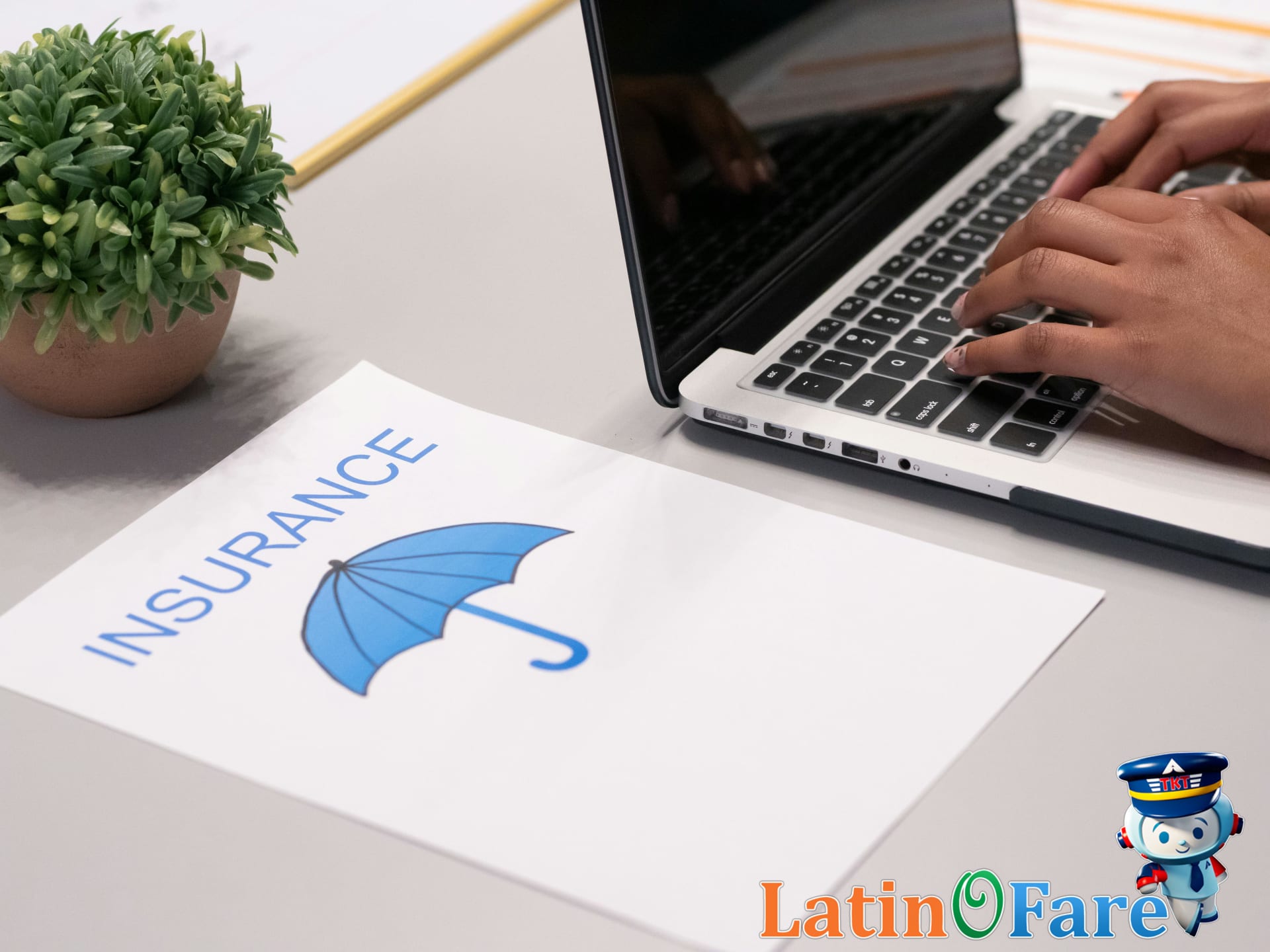 Traveler using laptop connected to WiFi