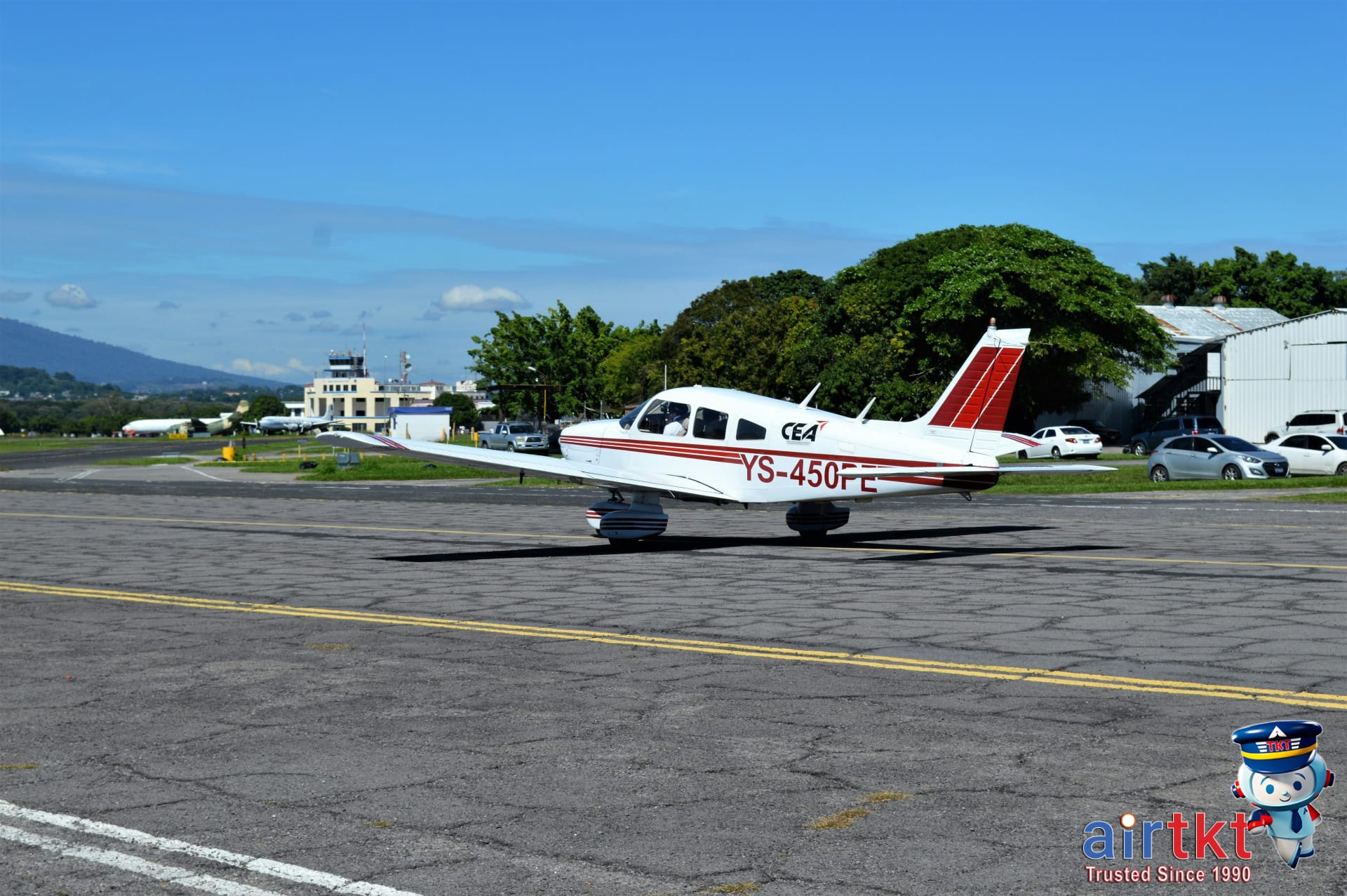 InterCaribbean Airways airplane on Caribbean tarmac