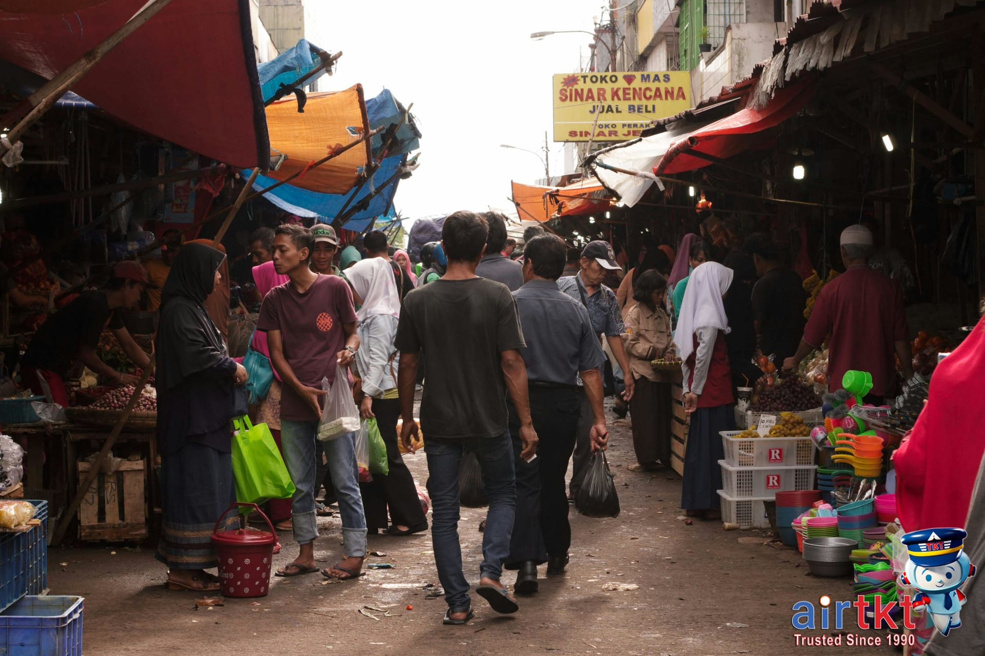 Traveler greeting local people in Brazil