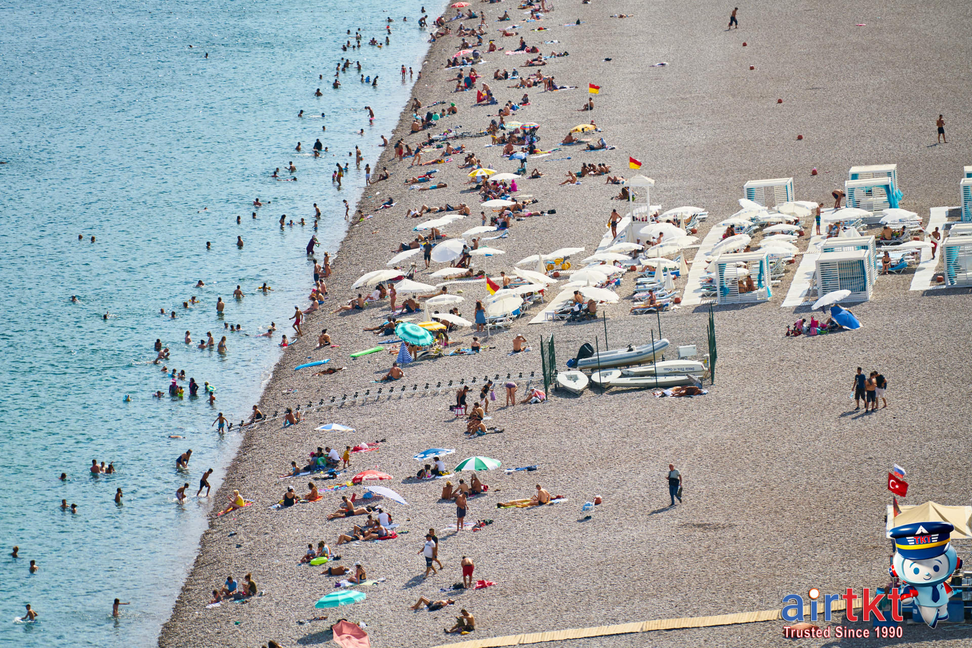 Calm beach at sunset