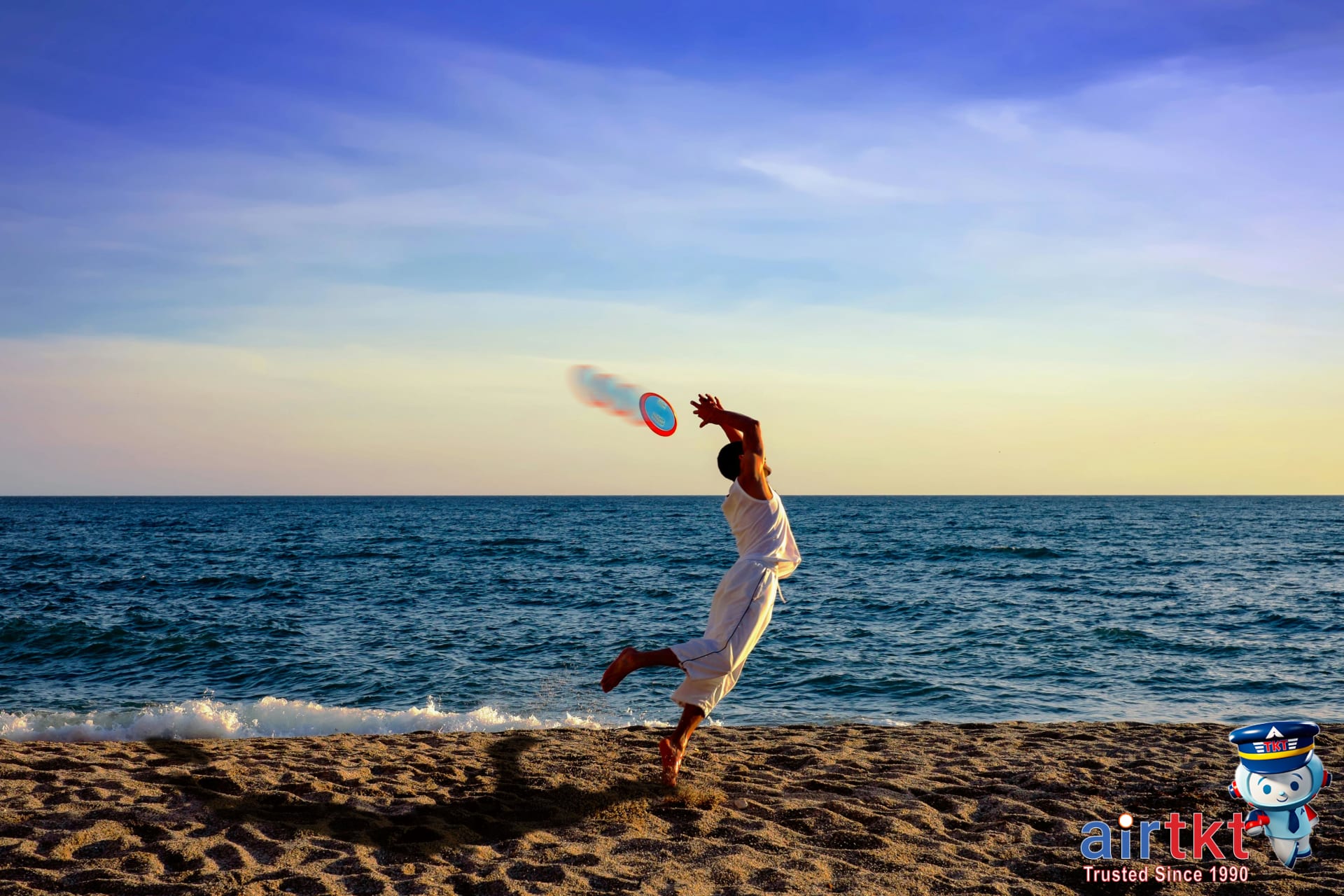 Mediterranean beach under summer sun