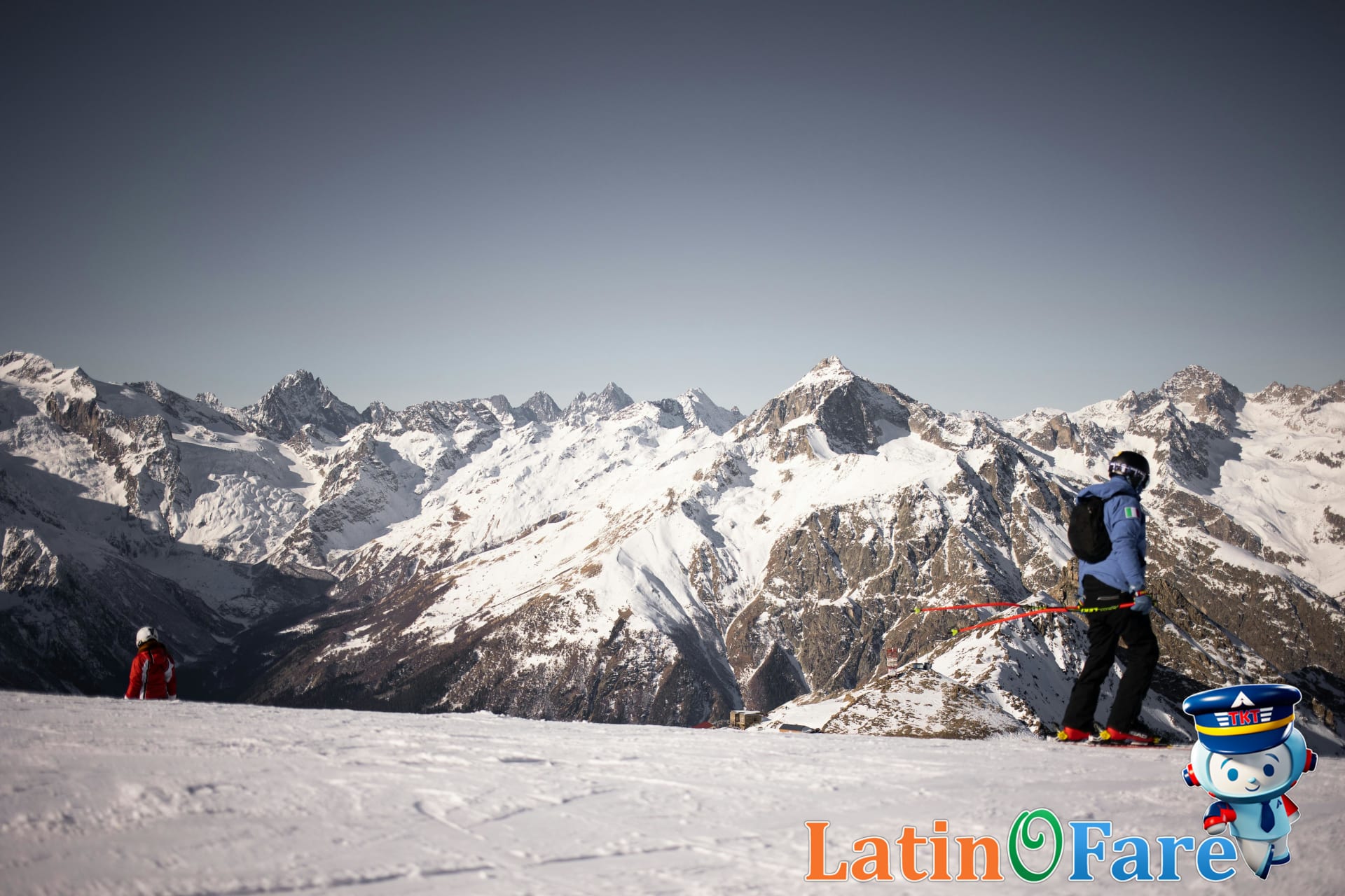 Alps winter skiing landscape