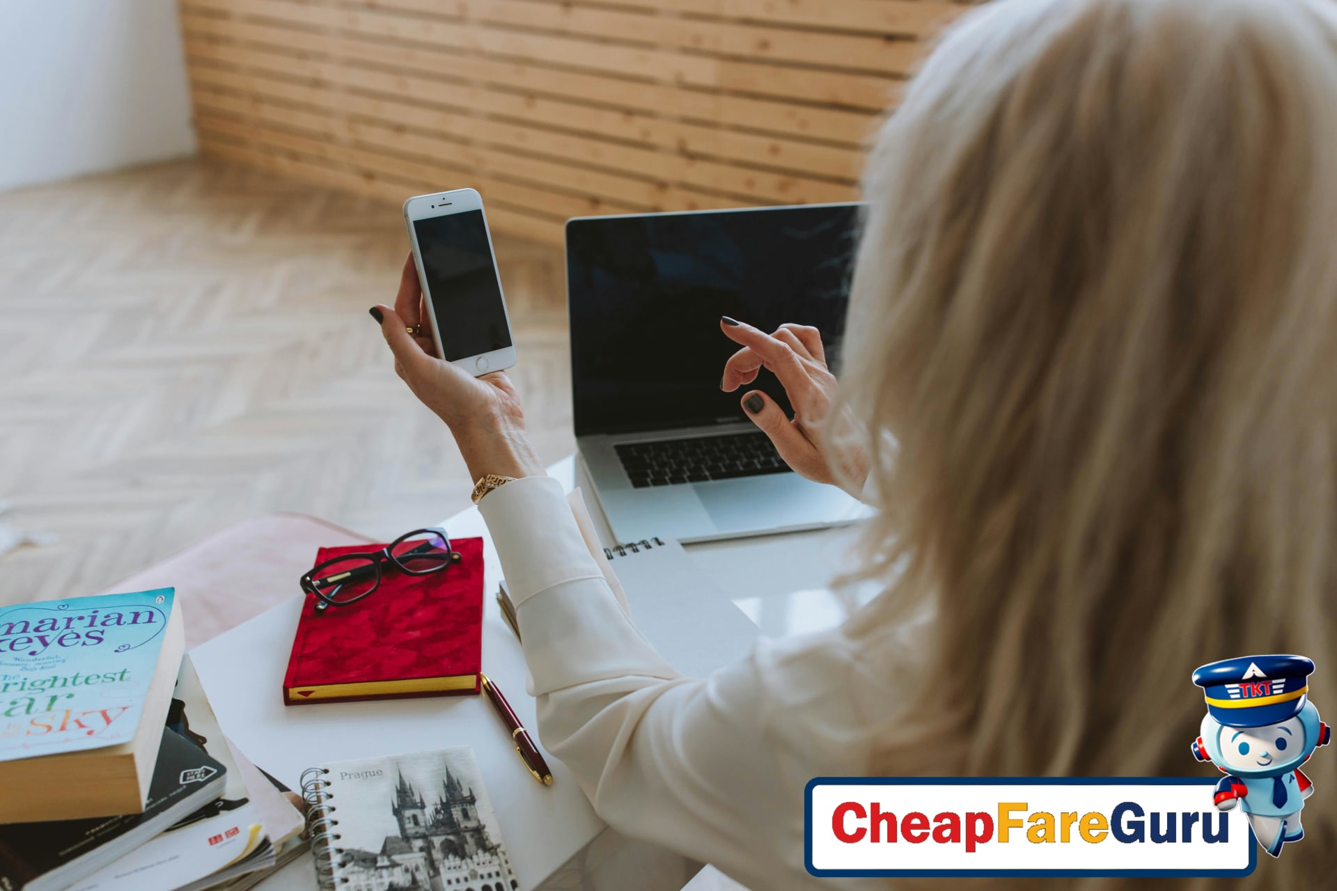 Airport departure board showing flights to Europe and Asia