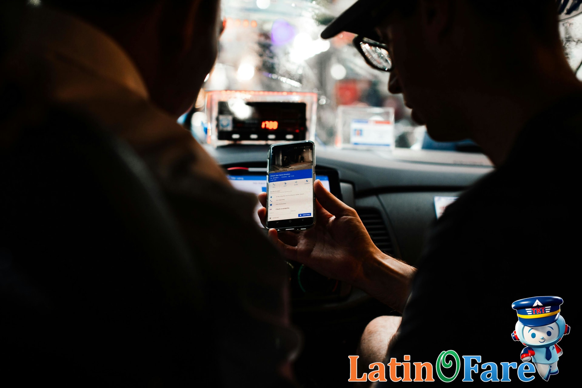 Rideshare pick-up zone at airport