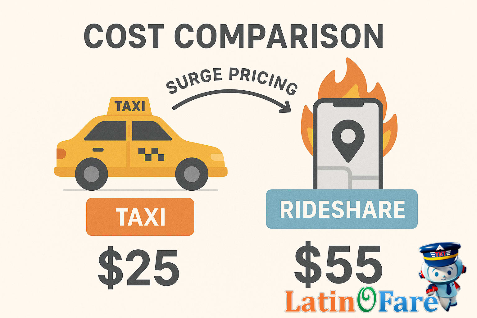 Fare comparison infographic