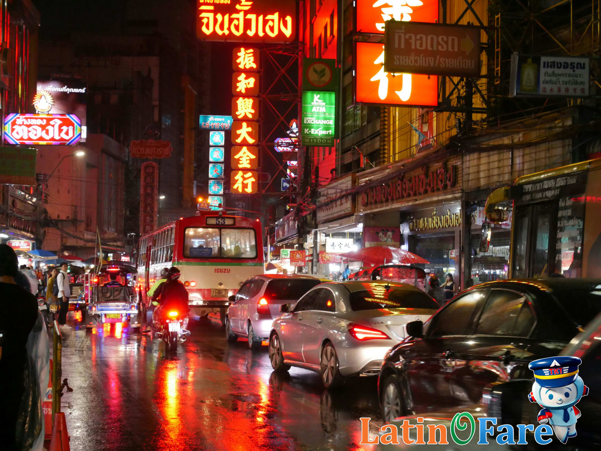 Bangkok nightlife vibrant city view