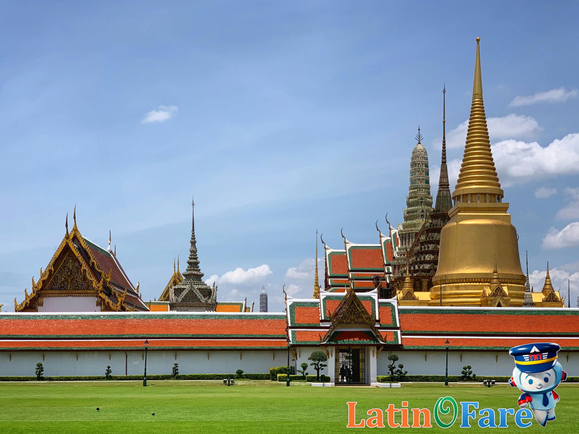 View of Bangkok temple rooftops