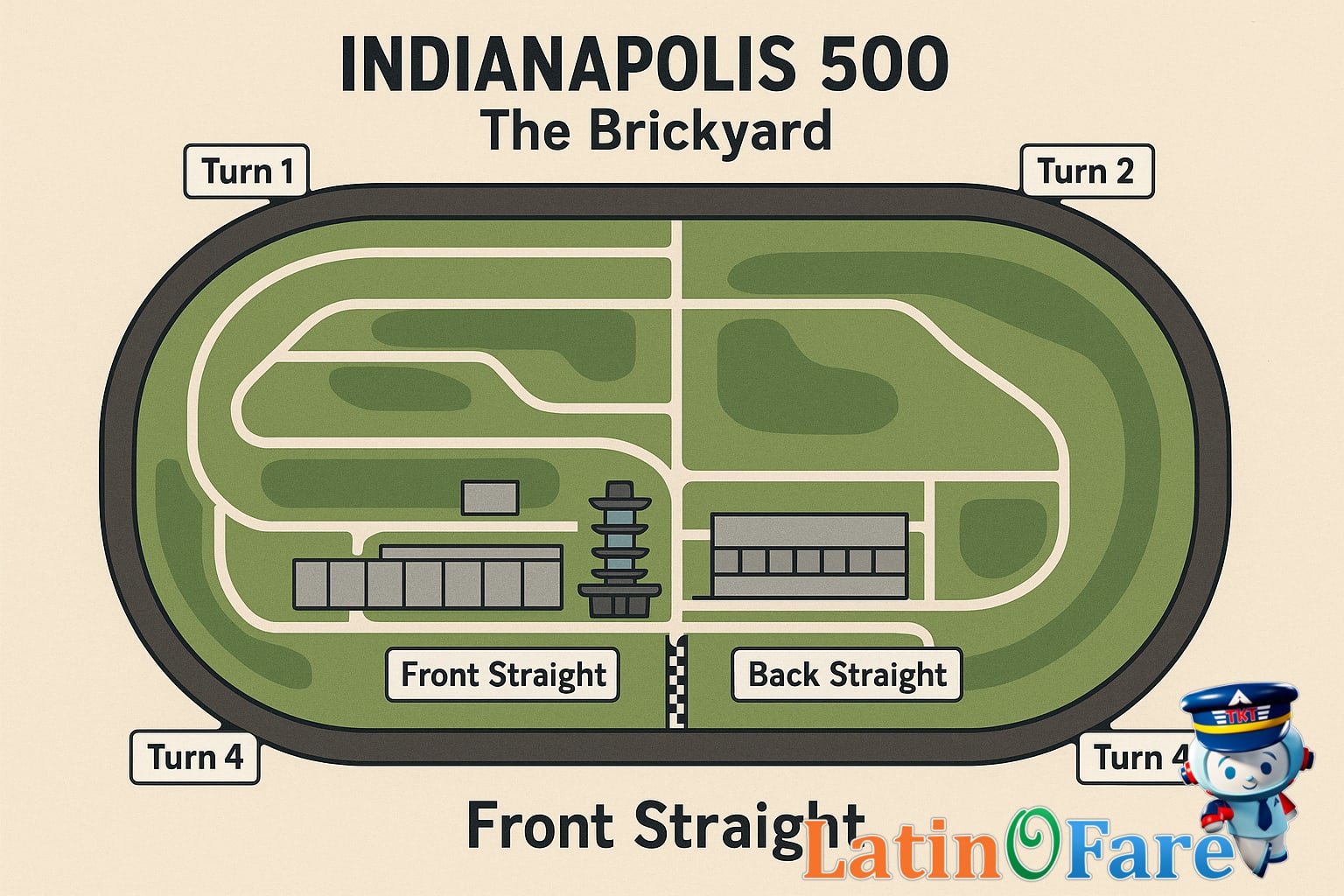 Indianapolis Motor Speedway grandstands and track