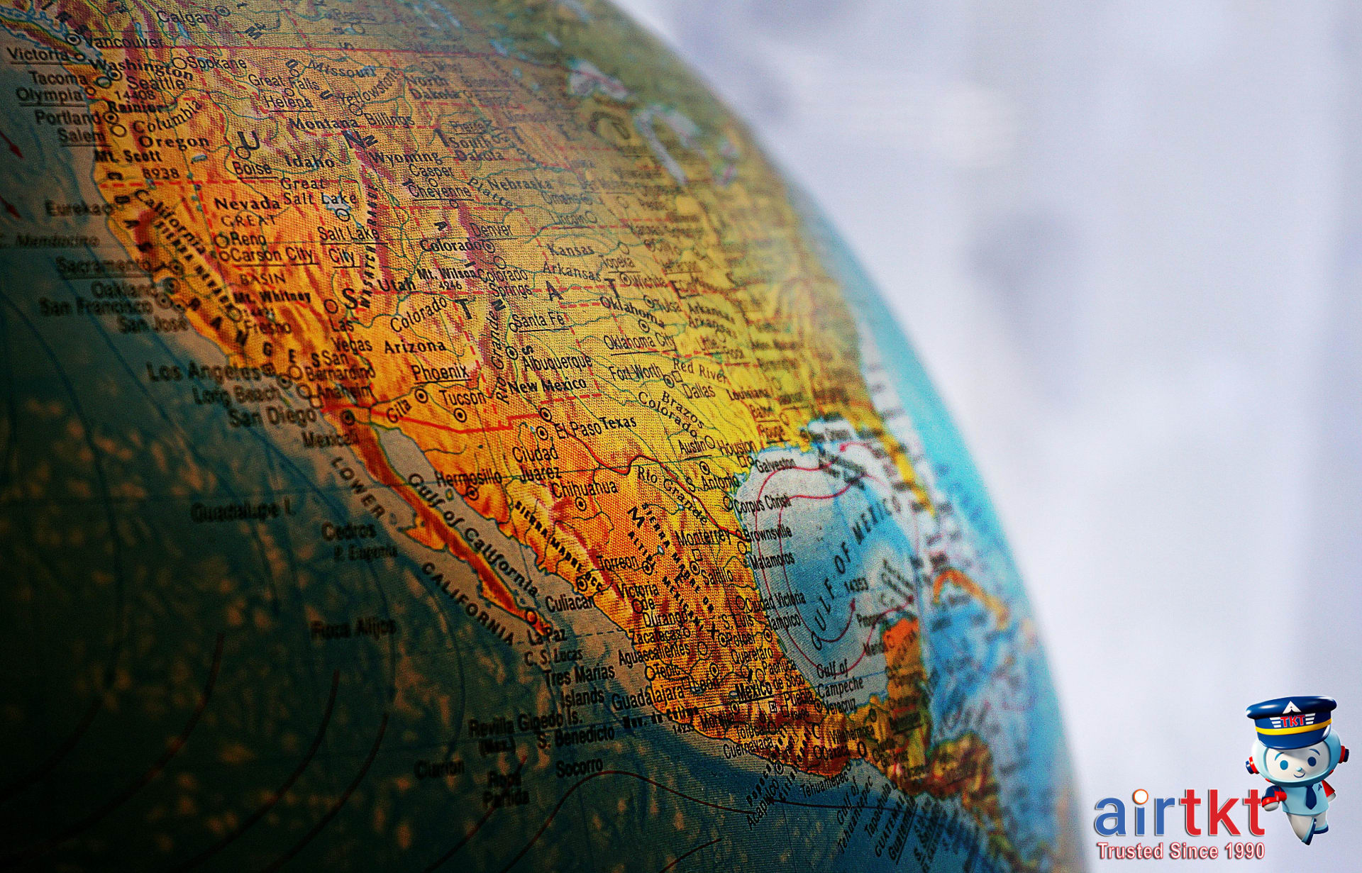 Air Canada plane over city skyline