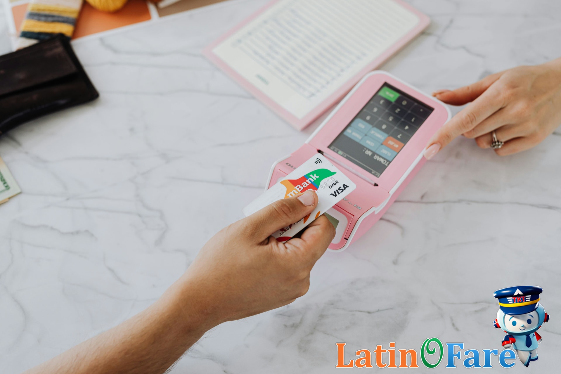 Traveler using digital wallet abroad