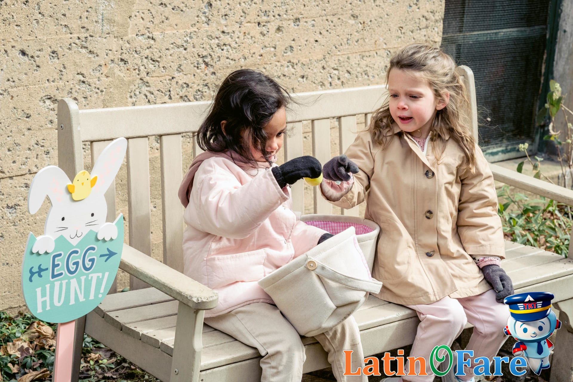 Children participating in an Easter egg hunt