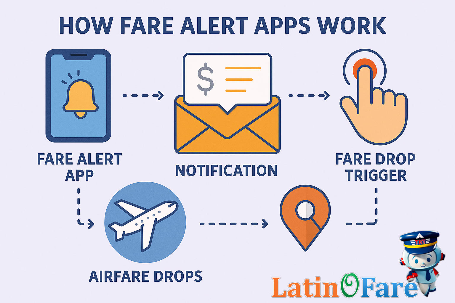 Using fare alert apps on smartphone