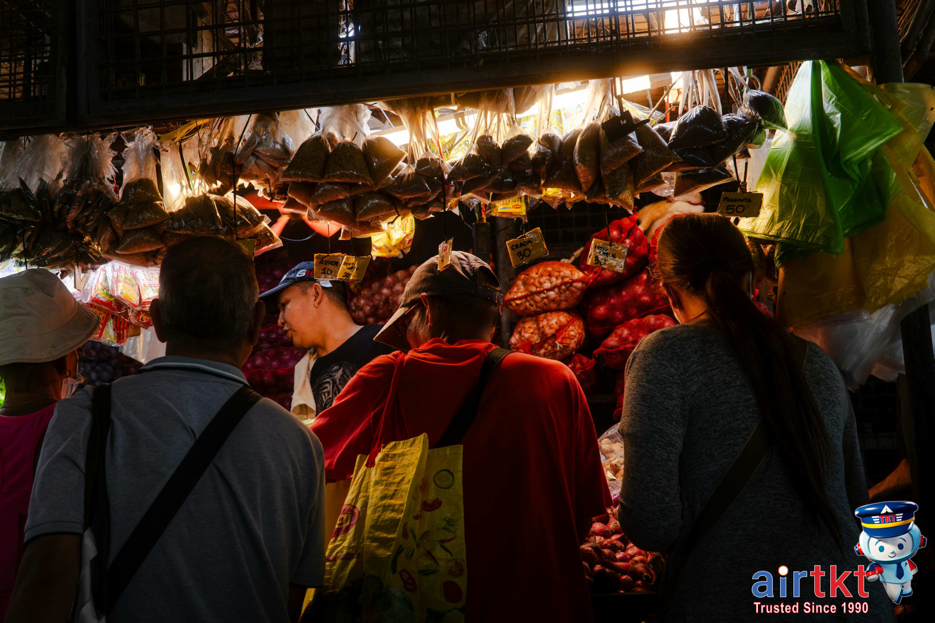 Shoppers respecting rules and customs in Mexican marketplaces