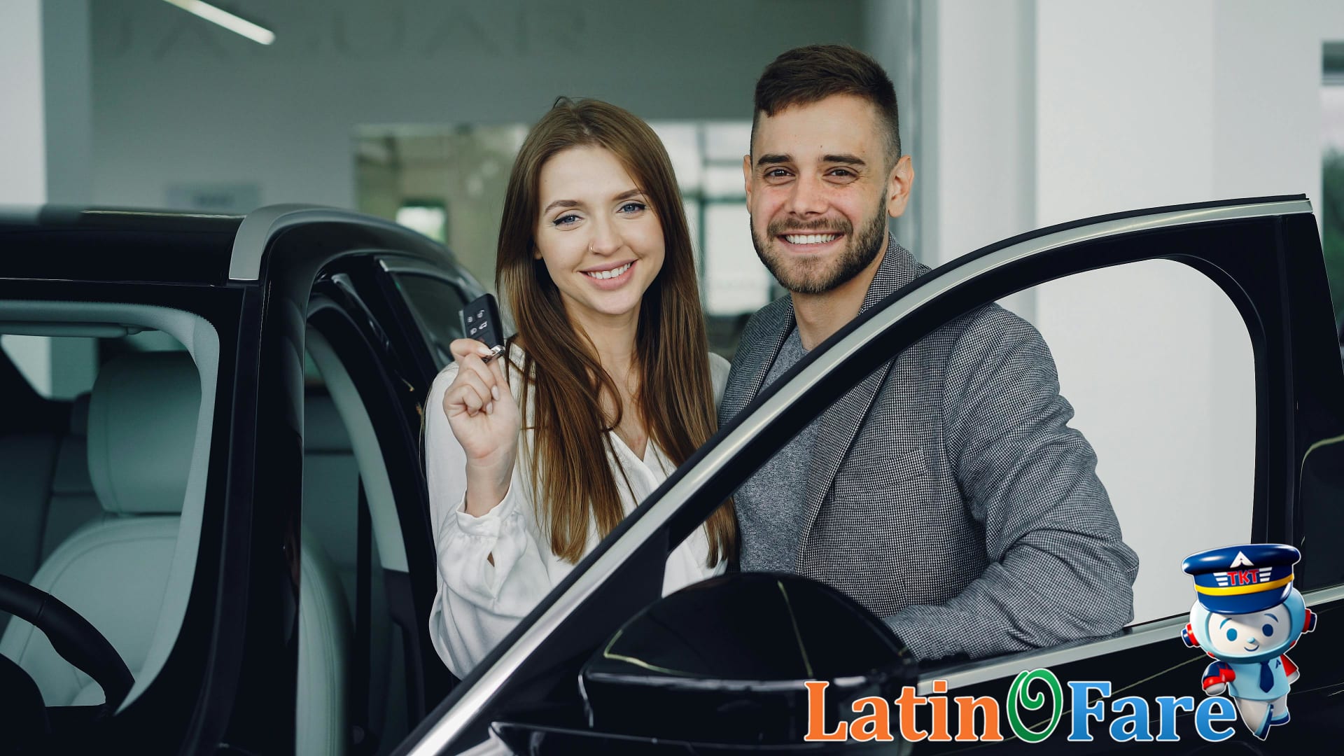 Confident traveler feeling reassured after carefully choosing the right rental car insurance plan