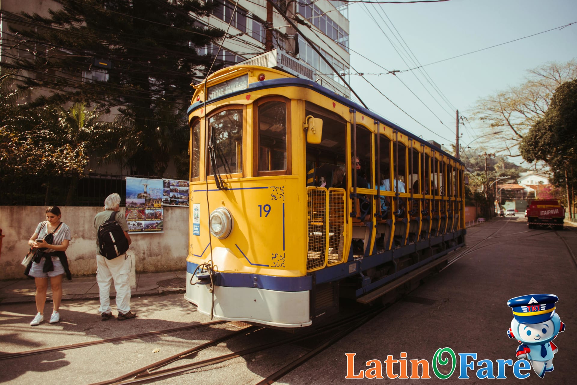 Santa Teresa tram with colorful murals, highlighting Rio de Janeiro’s historic charm