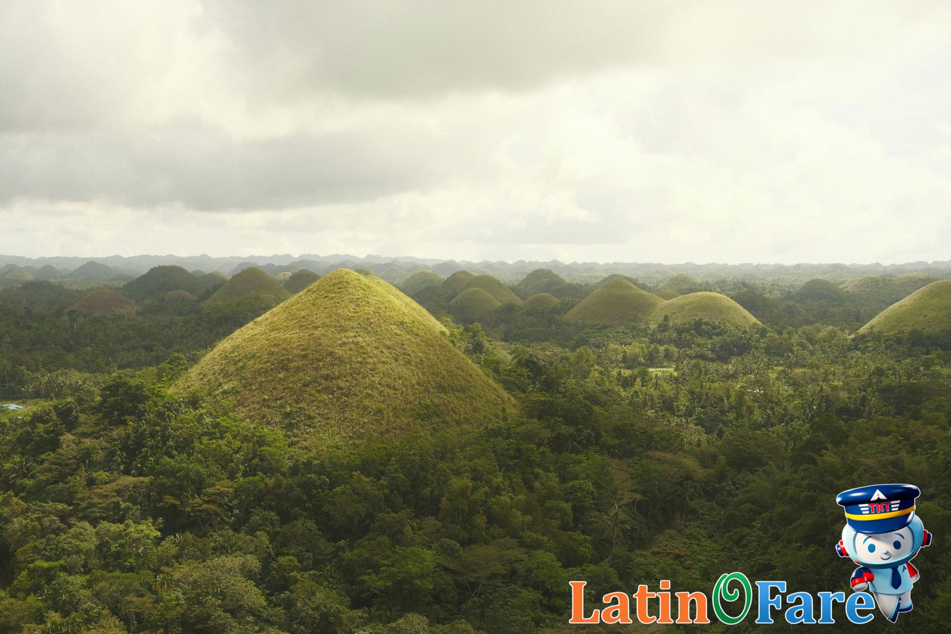 Chocolate Hills landscape in Bohol, one of the best hidden islands in the Philippines.