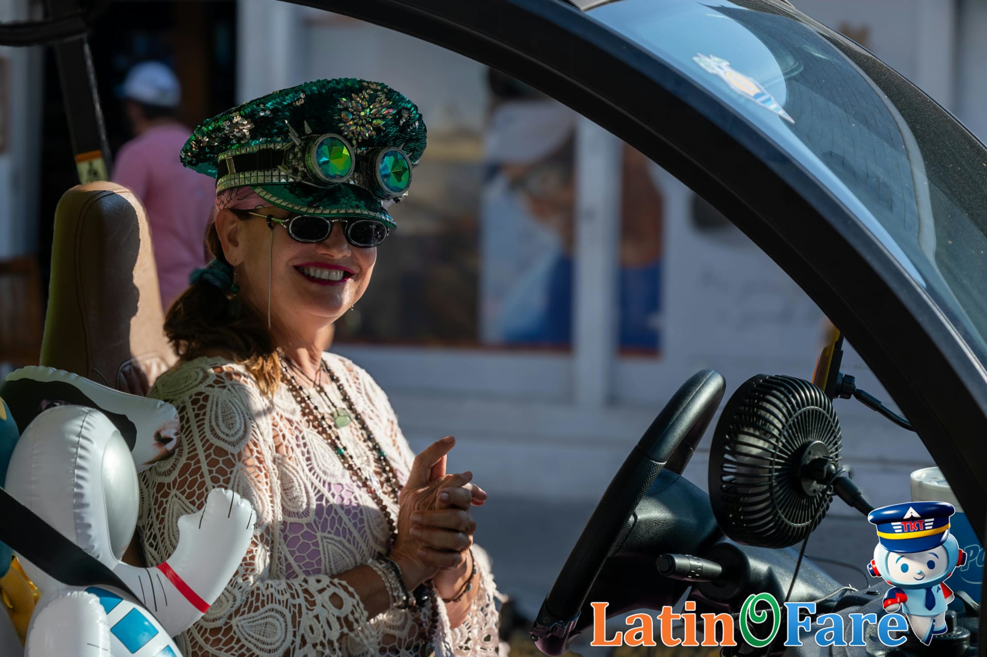 Coachella festival survival gear including sunscreen, hats, fans, and hydration tools for desert heat.