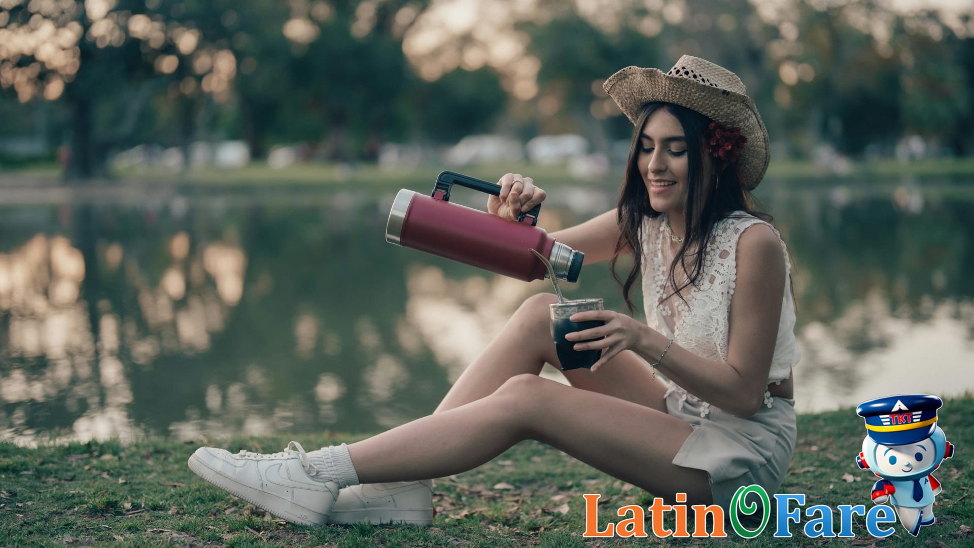 Backpackers enjoying local mate drinking traditions in Buenos Aires plaza during Gringo Trail journey