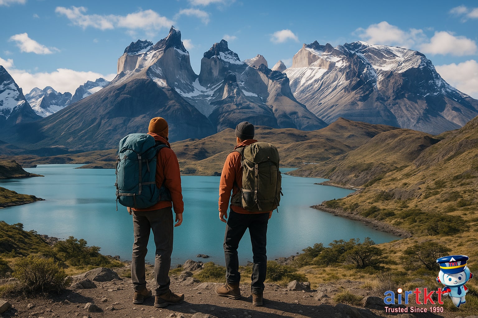 Patagonia viewpoint popular with backpackers on South American trail