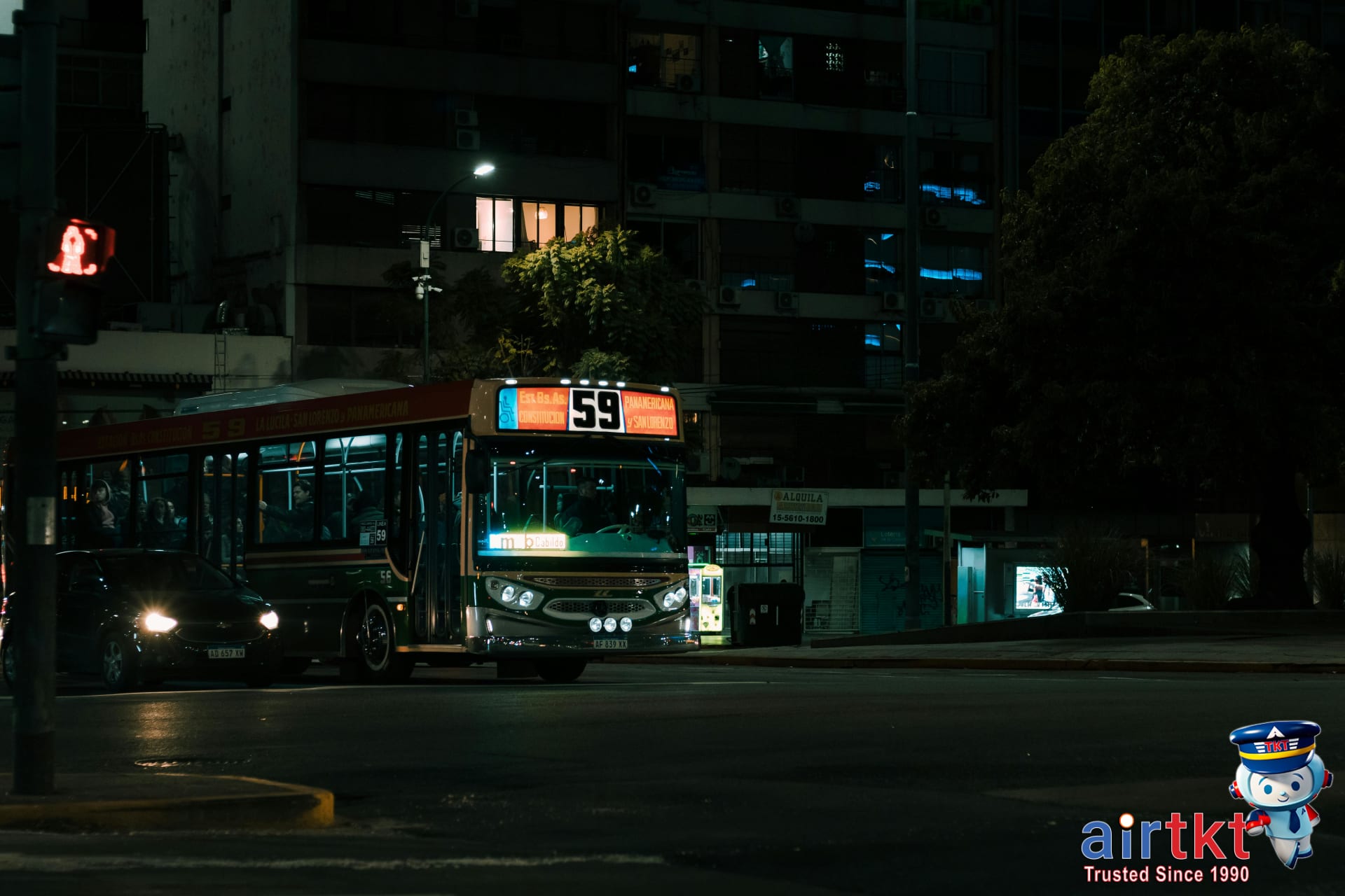 Overnight bus used by backpackers on South American Gringo Trail