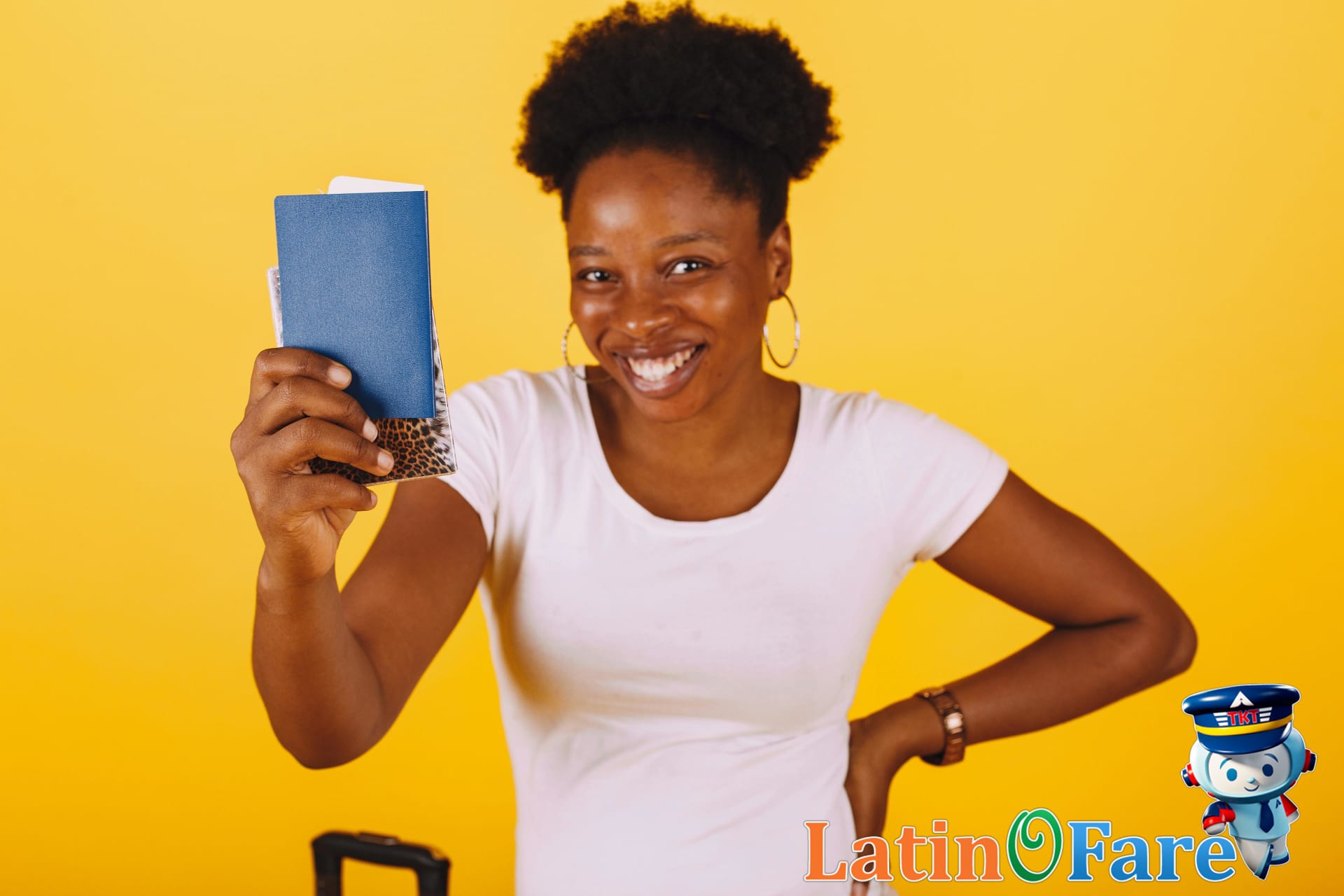 Smiling traveler holding a valid US passport, ready and stress-free for upcoming international travel.