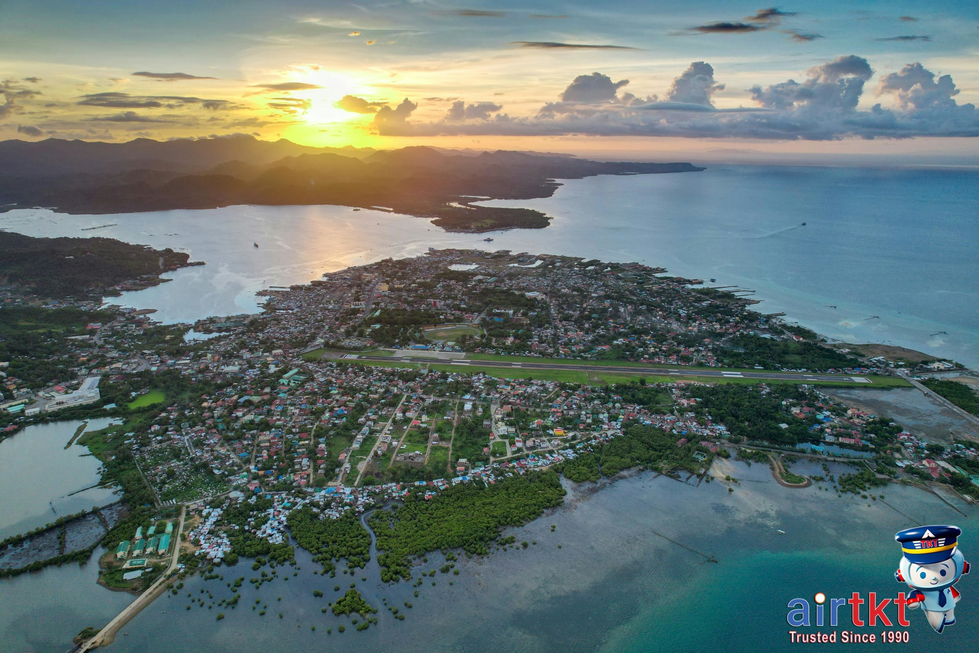 Ruins of Corregidor Island WWII historical site at sunrise in Philippines
