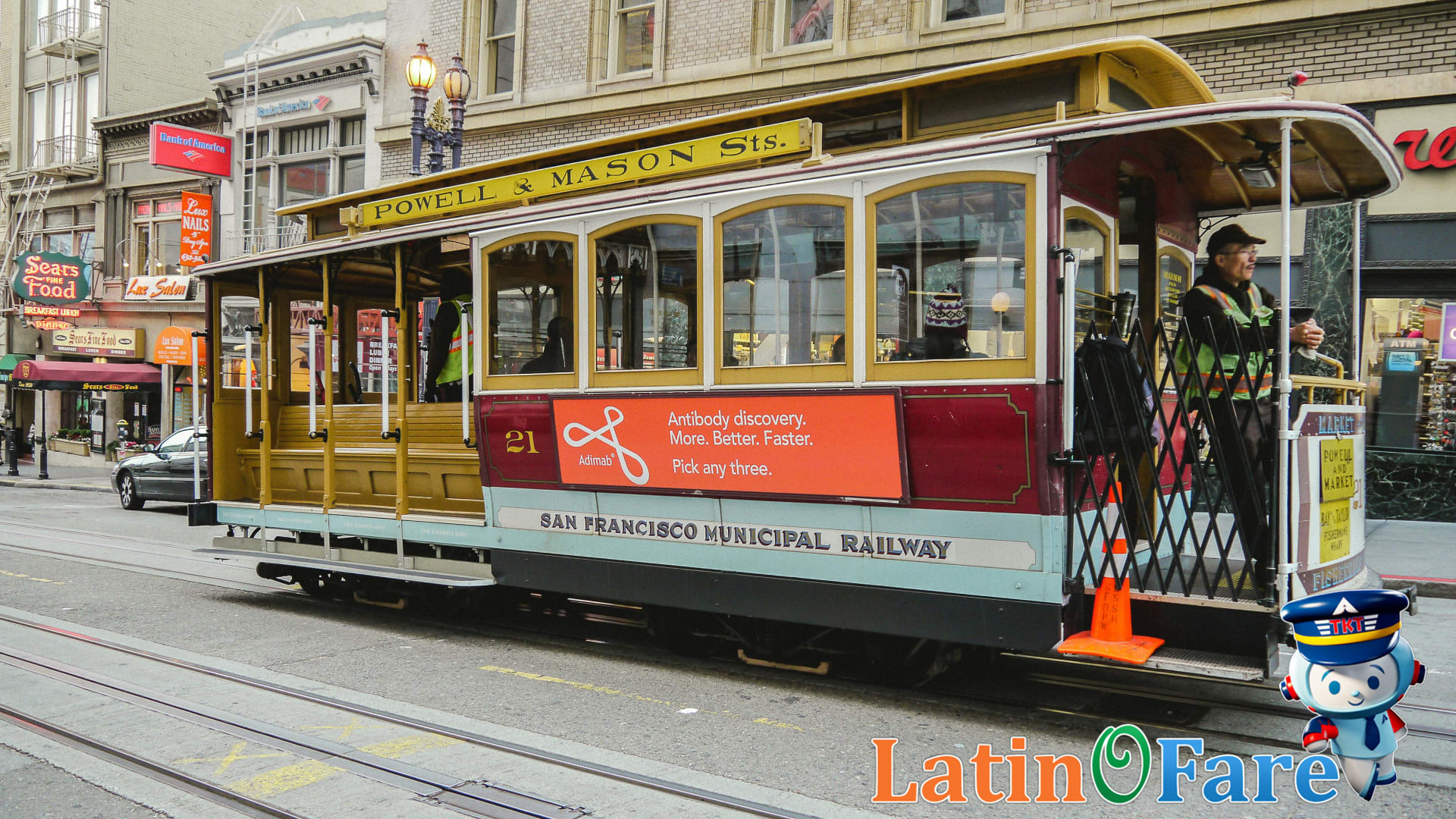 San Francisco transit map showing Muni BART cable car and ferry routes in detail