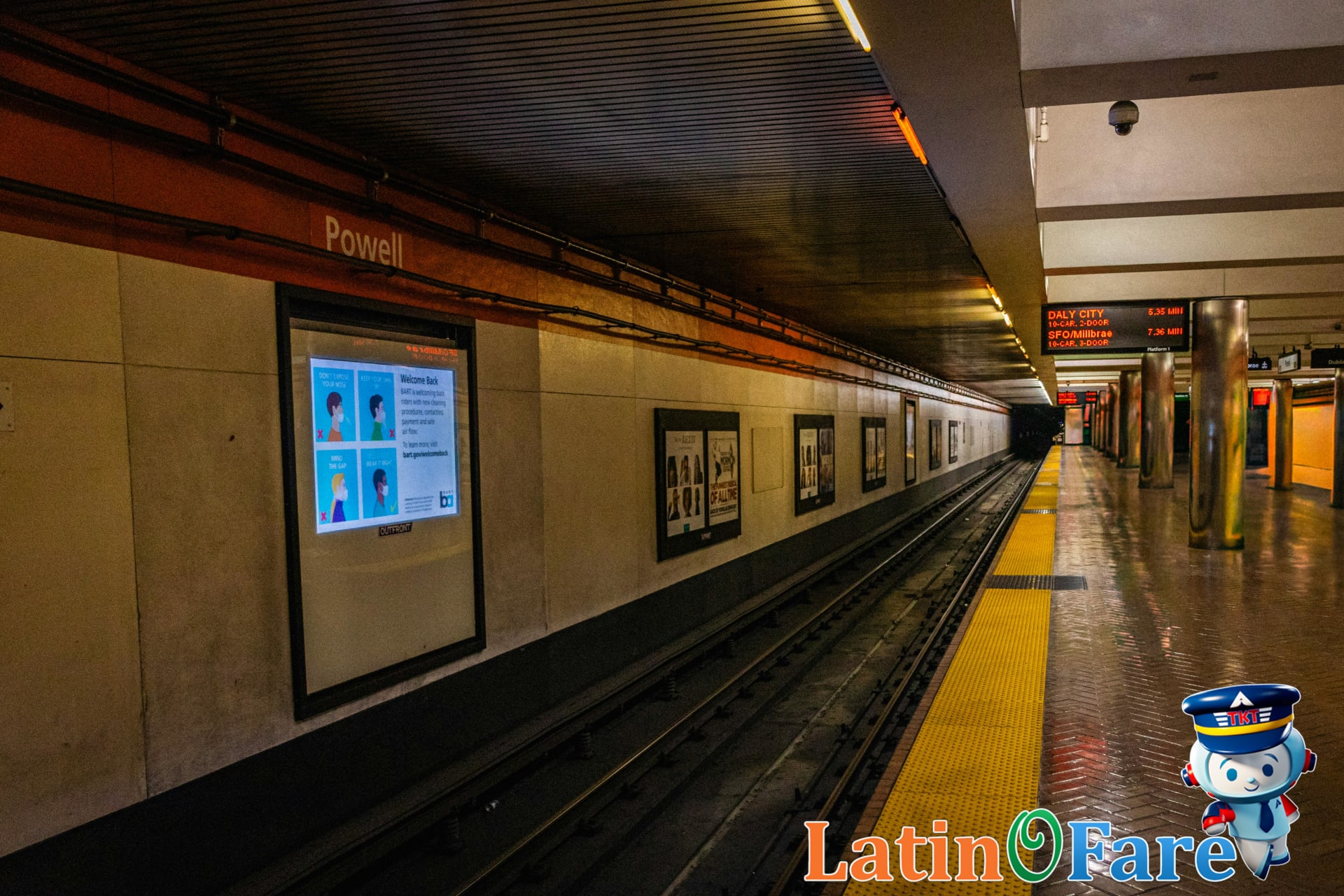 Travelers using BART for San Francisco transit during morning commute