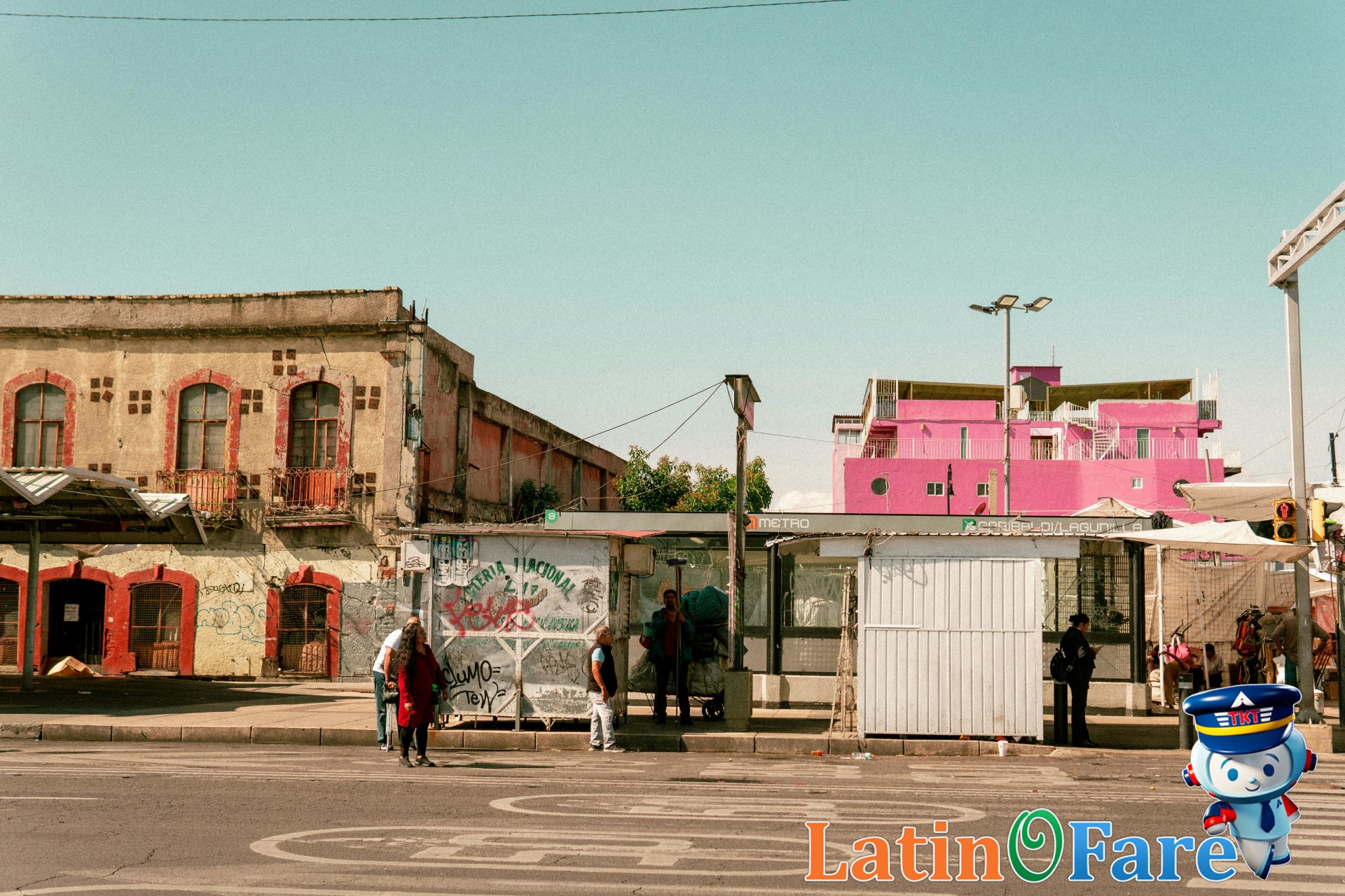 Public transportation etiquette in Latin America with passengers queueing on a city bus