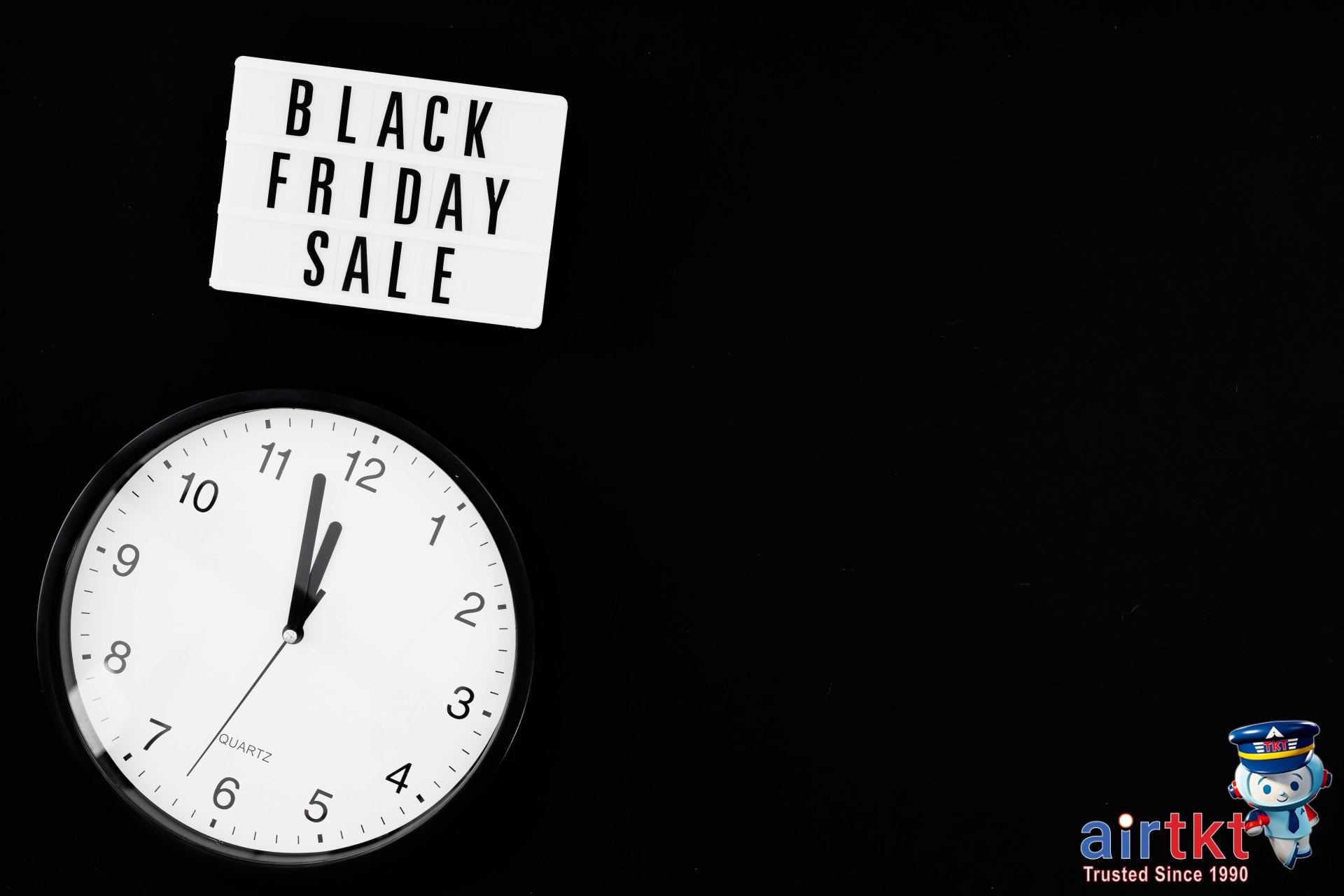 Countdown timer showing airline flash sales flight deals urgency