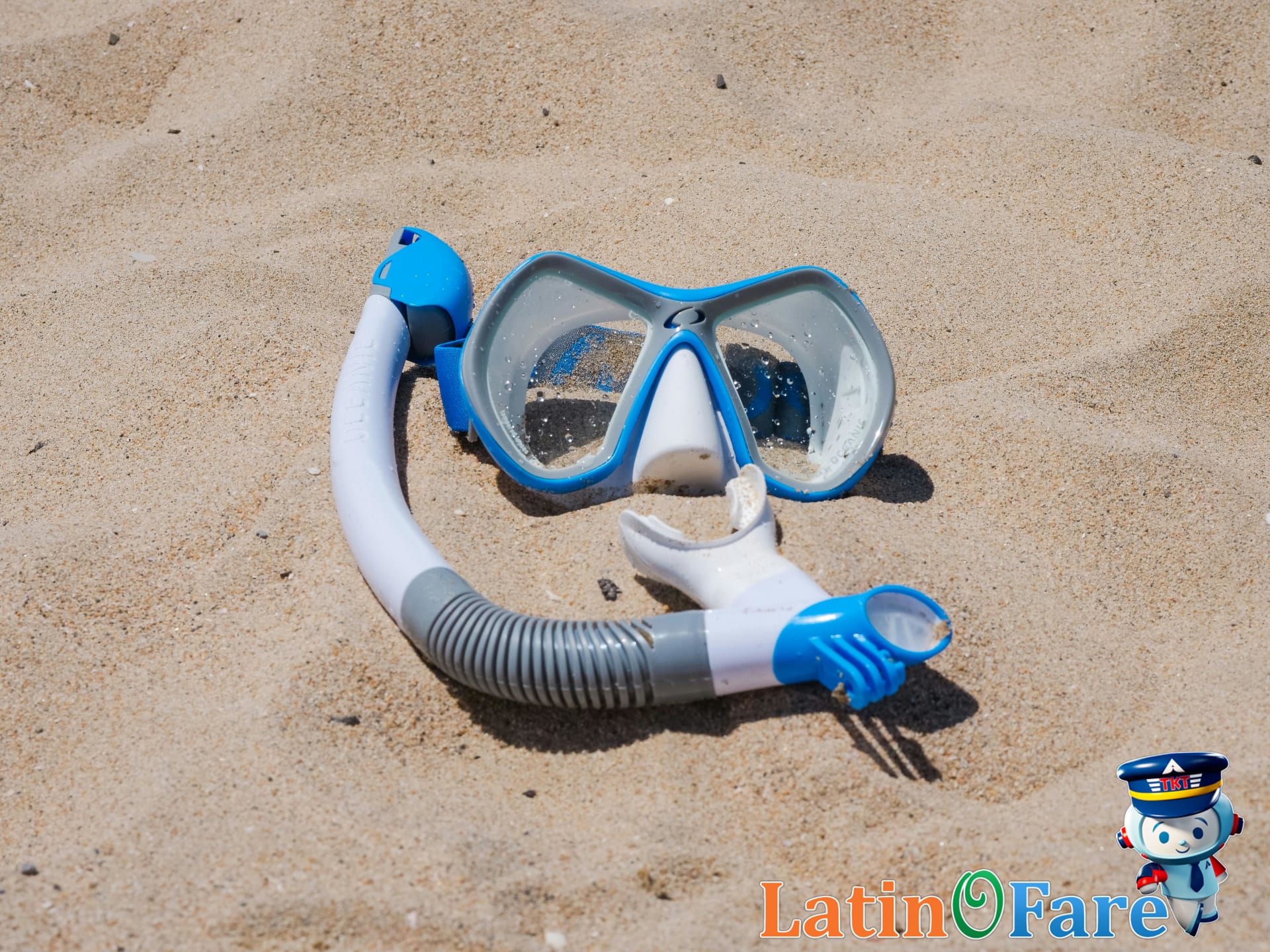 Reef-safe sunscreen and sunglasses for a tropical beach vacation packing list.