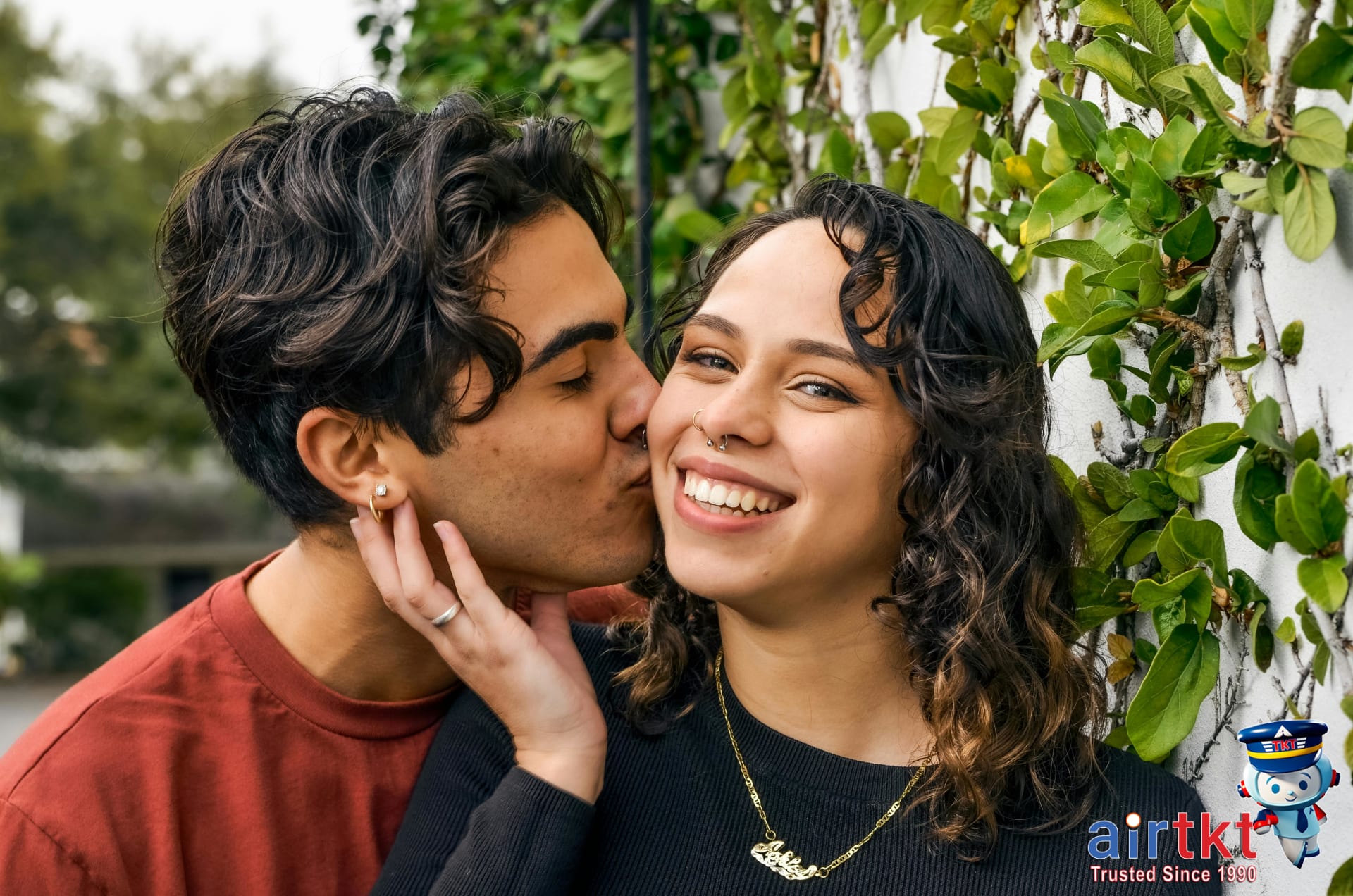 Latin America greeting handshake and cheek kiss customs at an outdoor gathering
