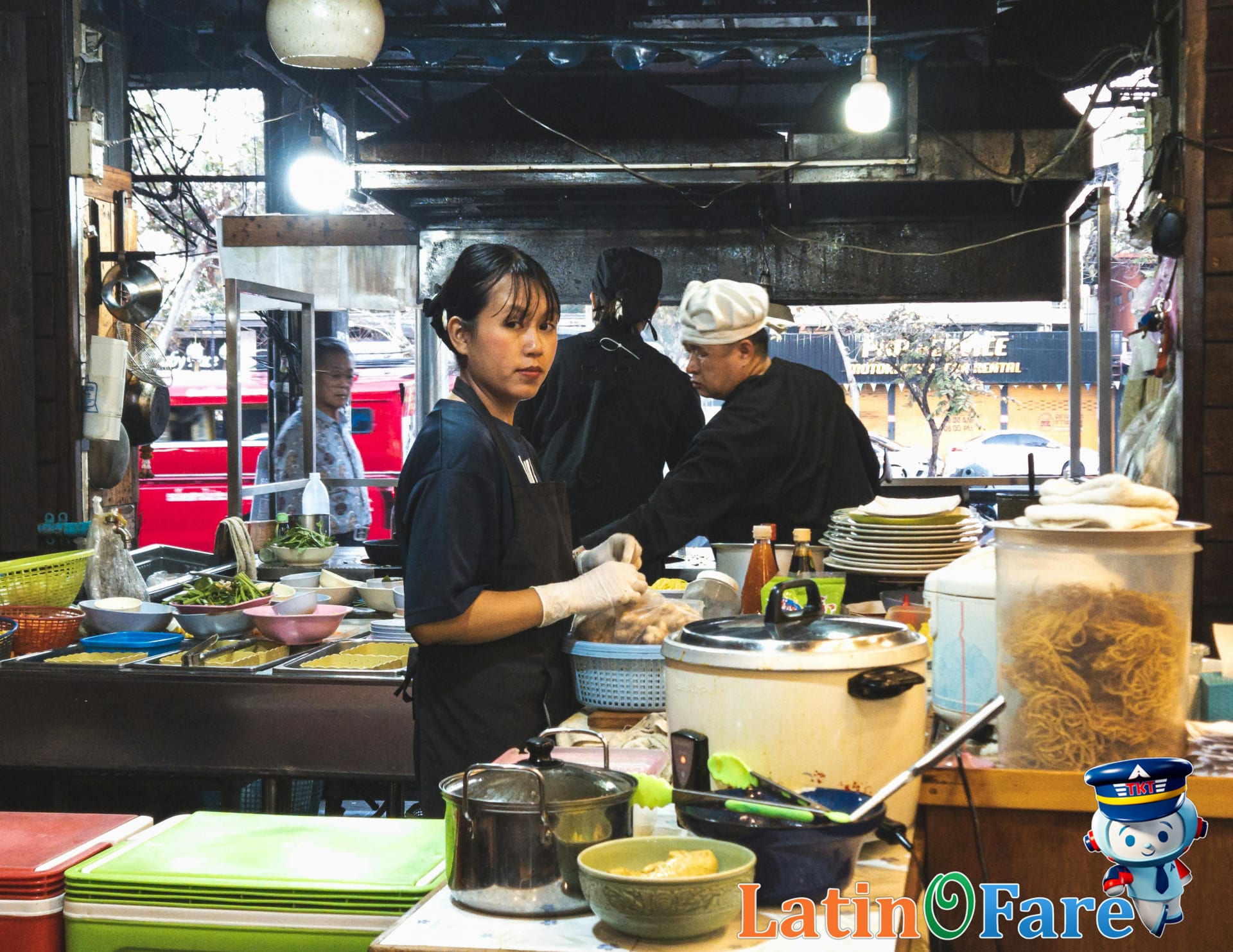 Affordable Thai street food selection in Chiang Mai market, ideal for budget travelers tracking daily costs