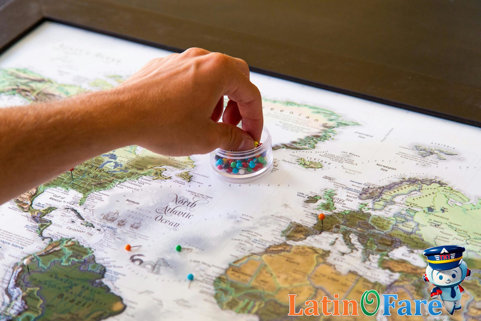 Map showing global IHG hotel locations linked by the One Rewards program for travelers.