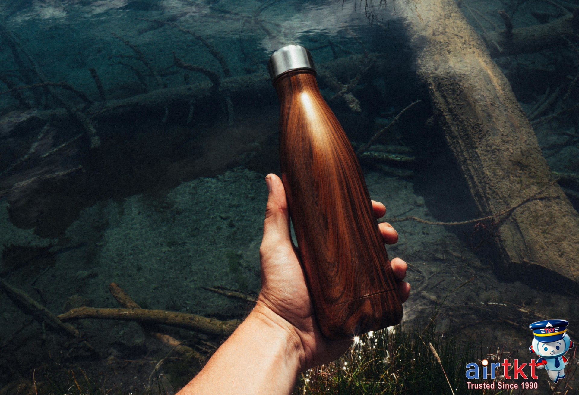 Traveler enjoying nature sustainably in an eco-tourism spot with green forest