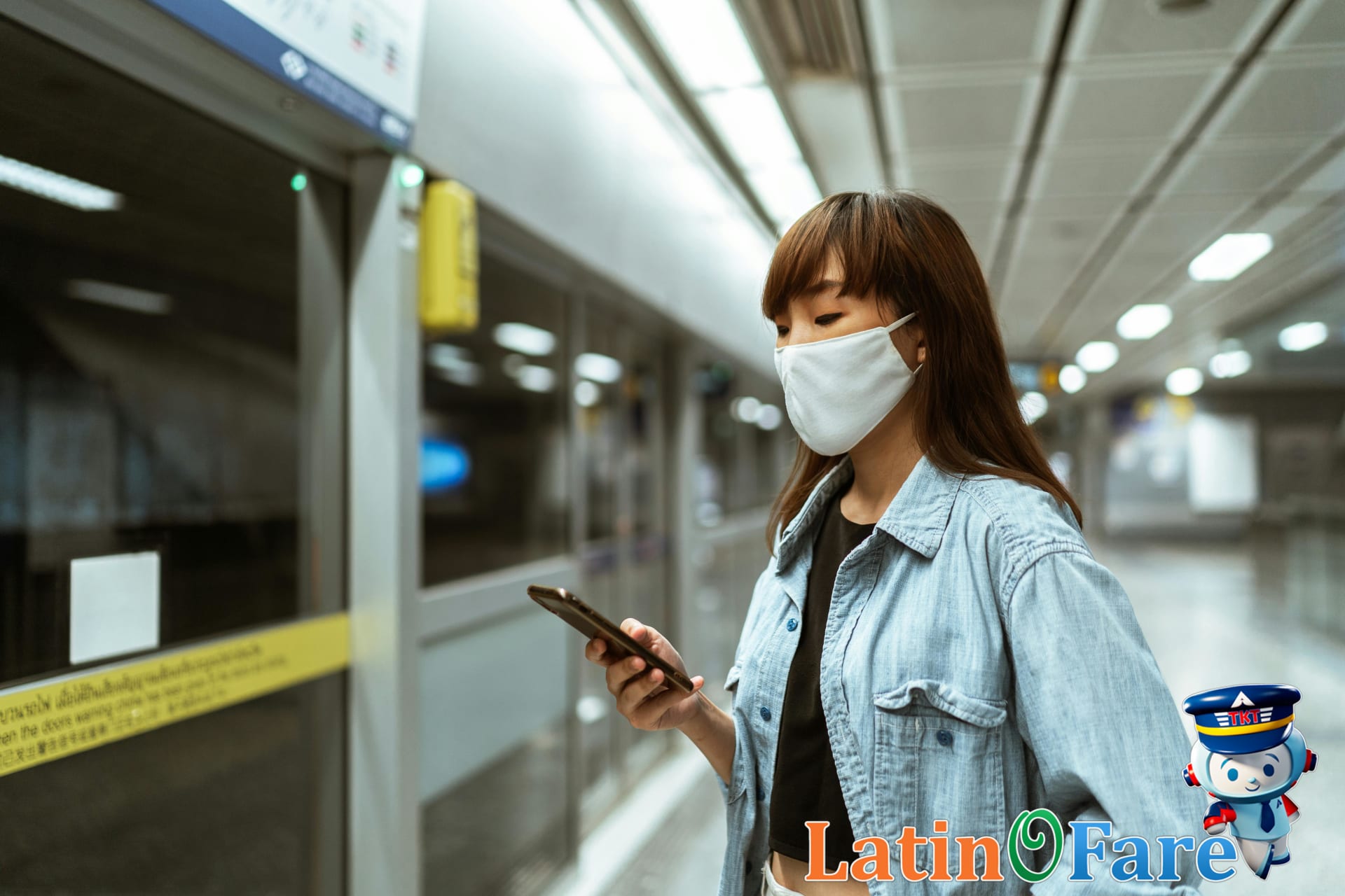Traveler checking Bangkok transport map app for planning BTS Skytrain and MRT connections efficiently.