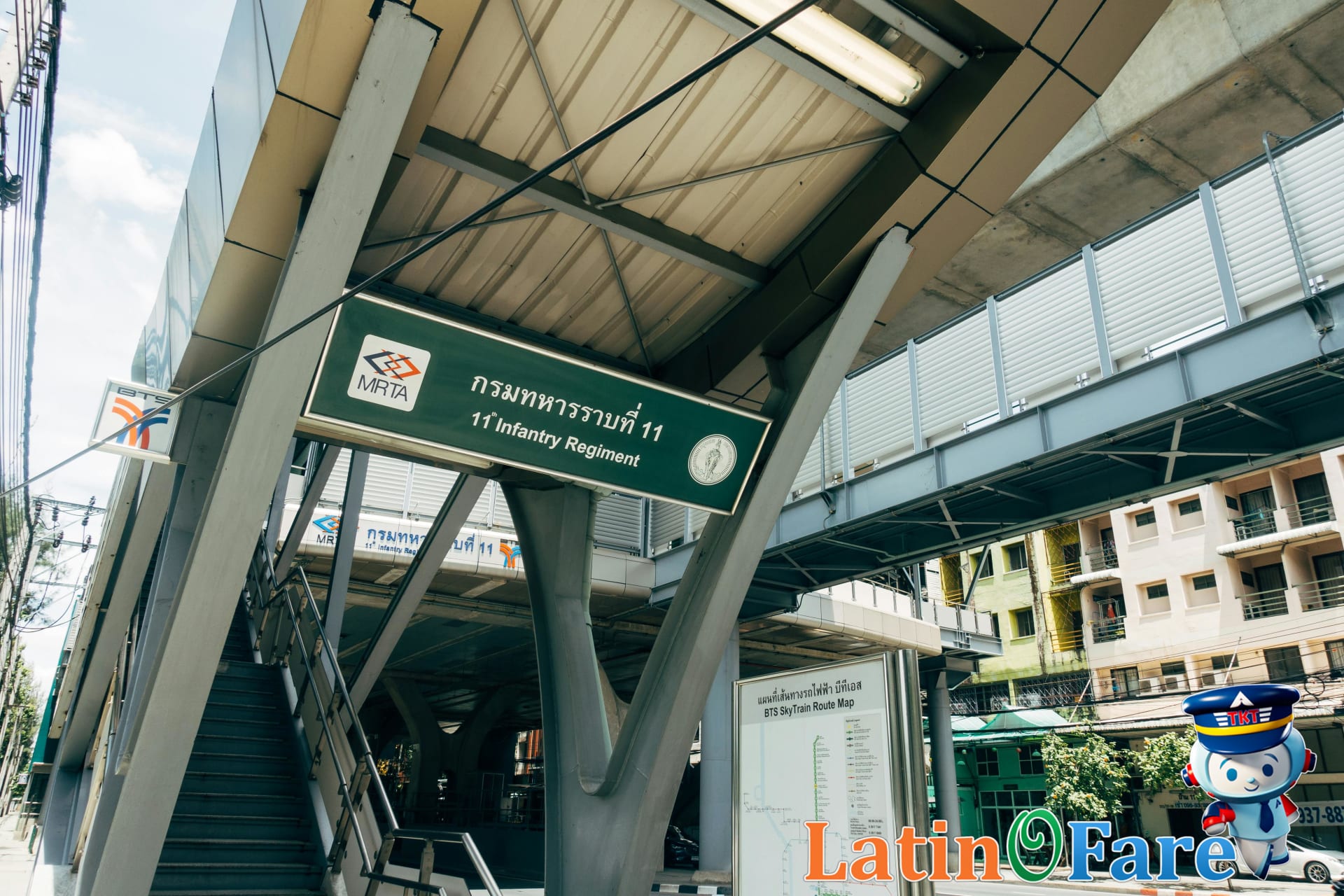 Bangkok MRT station entrance with clear metro signage for travelers using the underground subway.