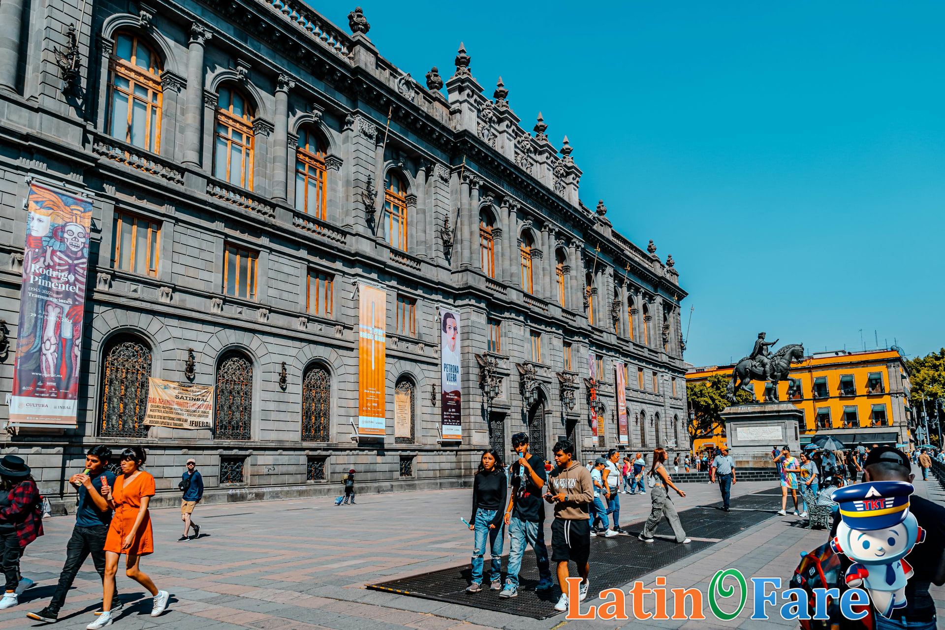 Visitors outside National Museum of Anthropology, one of Mexico City’s top museums and attractions