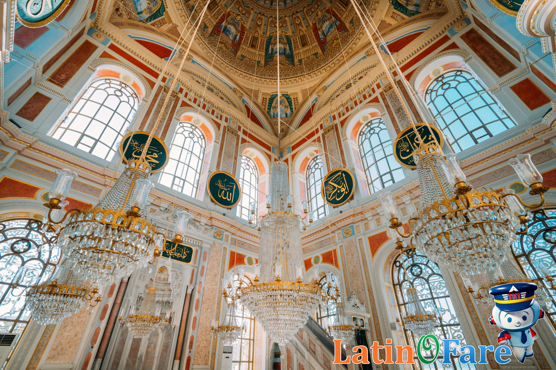Halal-friendly destination Istanbul Grand Mosque decorated for Eid al-Adha, attracting Muslim travelers