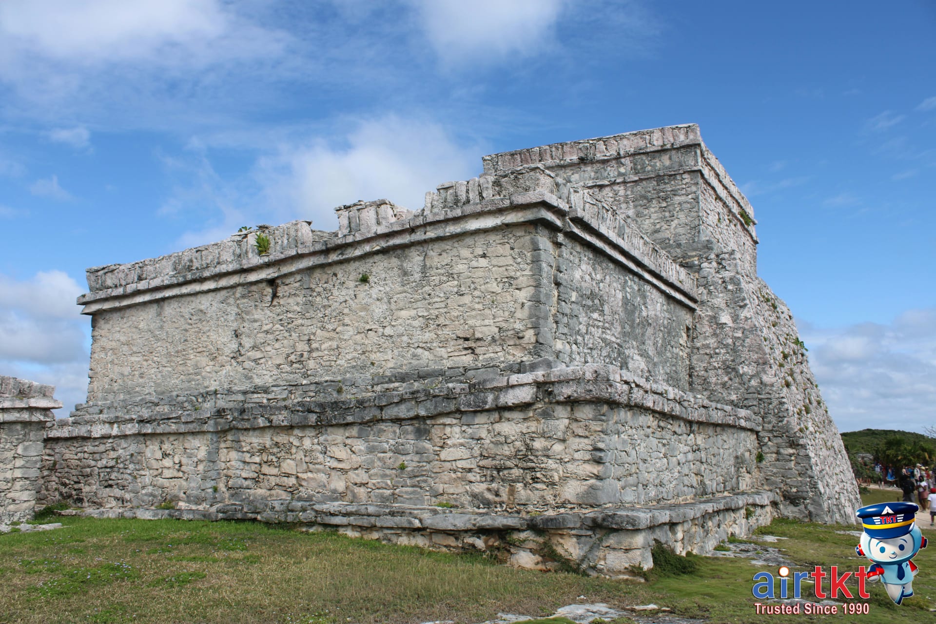 Mayan ruins near Cancun in Riviera Maya jungle setting
