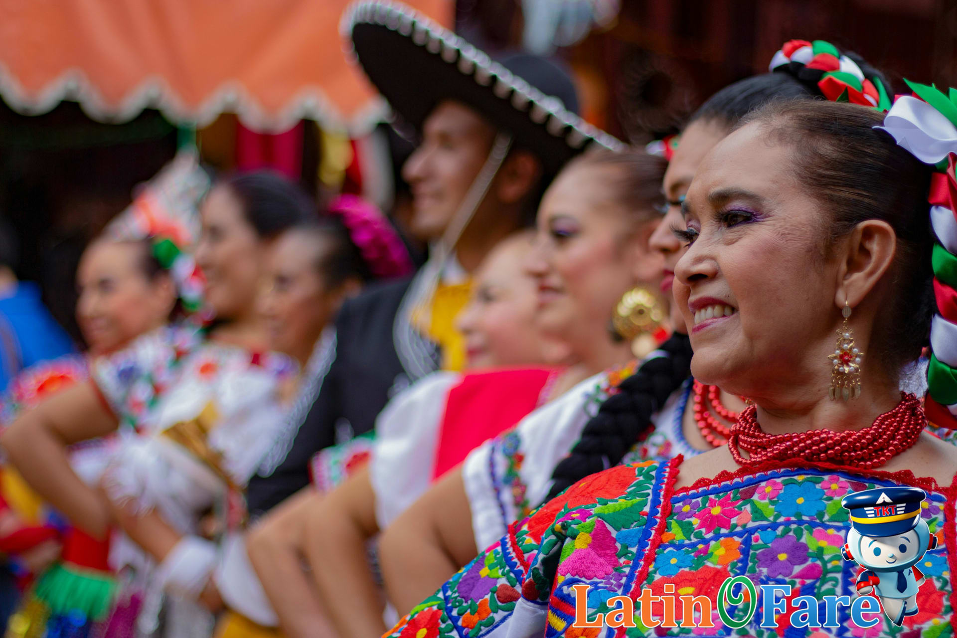 Colorful Cinco de Mayo parade in Puebla, Mexico, full of vibrant Mexican culture.