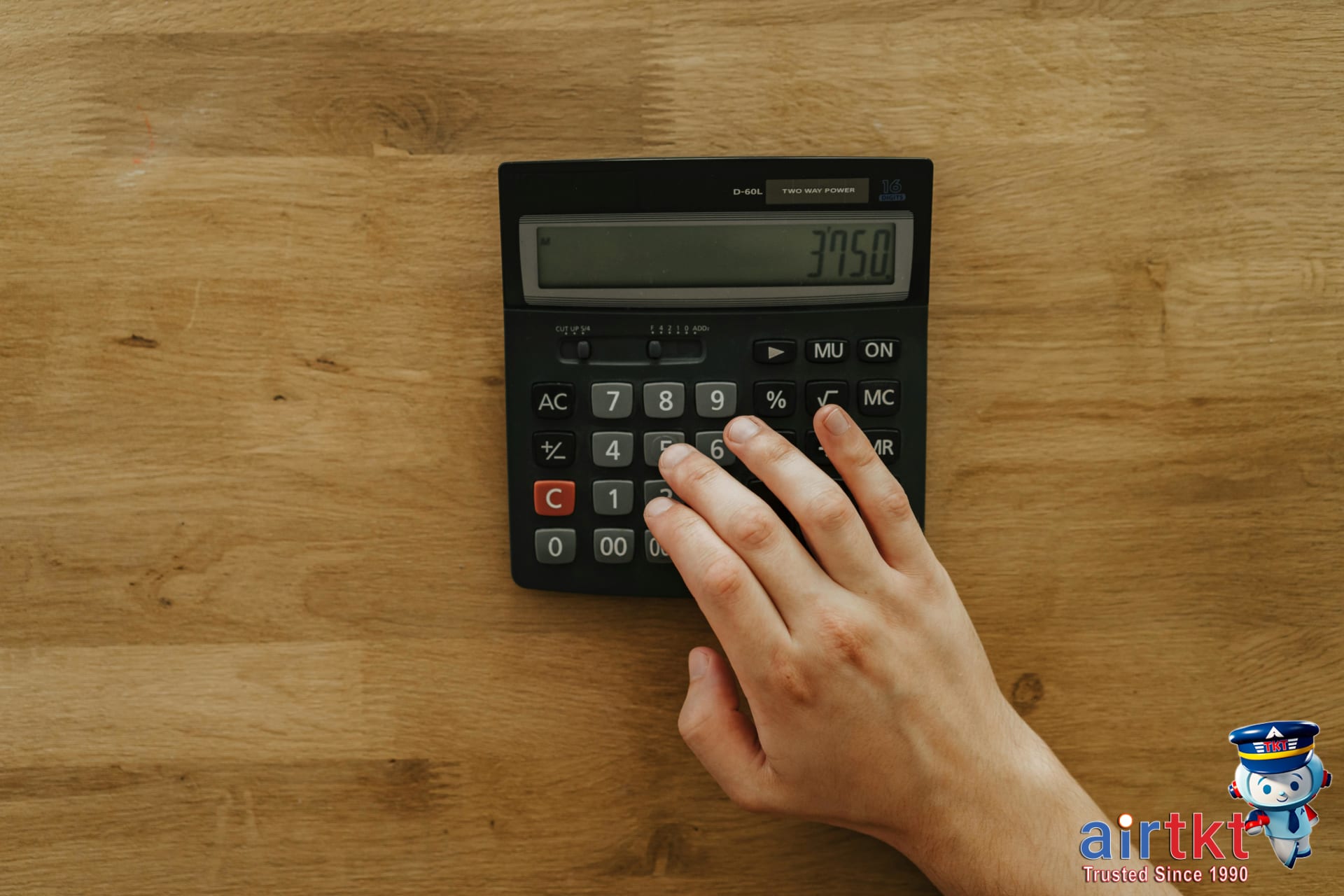 Planning and managing a Las Vegas travel budget with calculator and notes